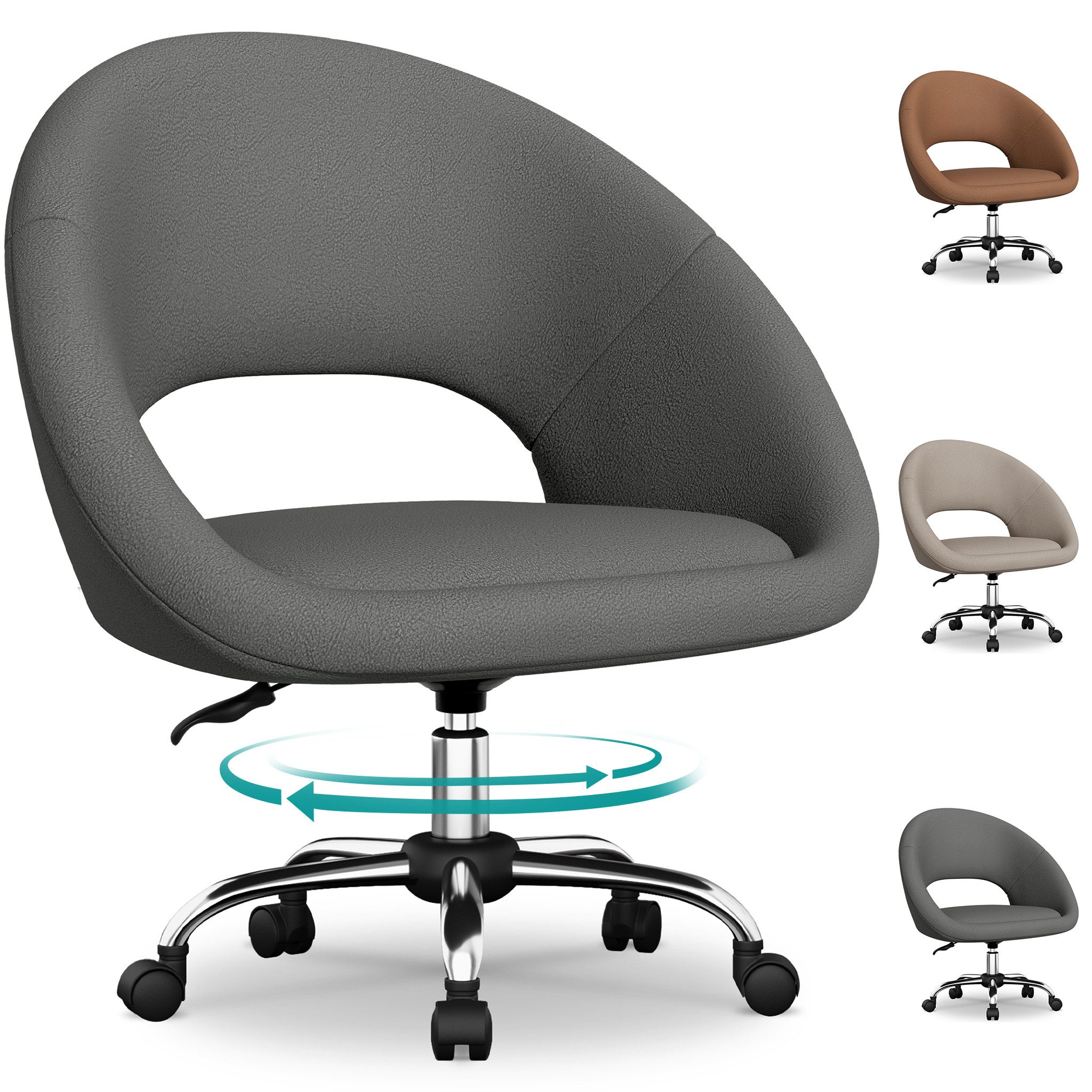 Adormii Bürostuhl Schminkstuhl,Homeoffice Stuhl mit Armlehnen,Drehstuhl mit günstig online kaufen