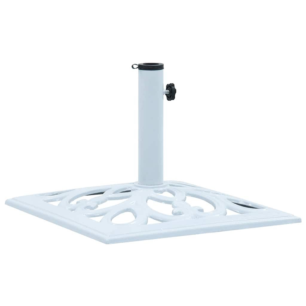 vidaXL Schirmhalter Sonnenschirmständer Weiß 12 kg 49 cm Gusseisen, 1 tlg.
