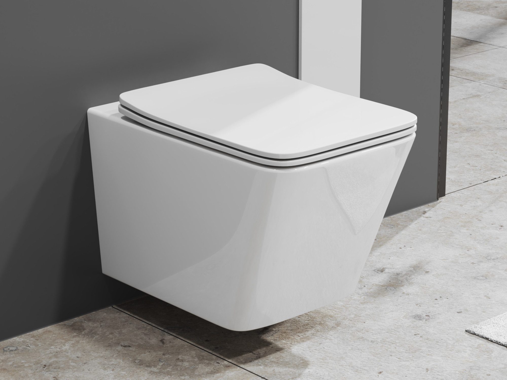 Aqua Bagno Tiefspül-WC Spülrandloses Hänge-WC inklusive günstig online kaufen