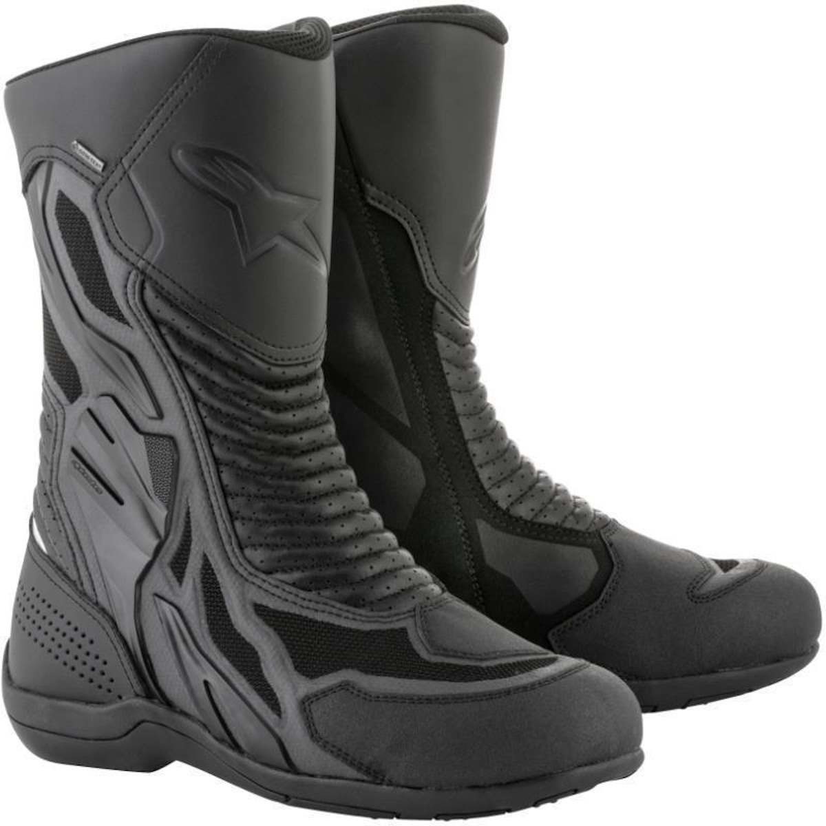Alpinestars Alpinestars AIR PLUS V2 Gore-Tex XCR Motorradstiefel schwarz 45 Motorradstiefel (Packung, Antistatische und Öl- und Benzinfeste Sohle)