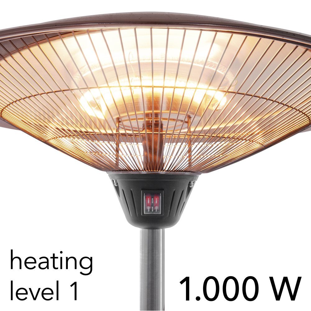 Rundumwärme Infrarotstrahler W, TROTEC 2020, Halogen-Infrarotröhren Design-Standheizstrahler Hochwertige IRS Terrassenstrahler Gleichmäßige 2000