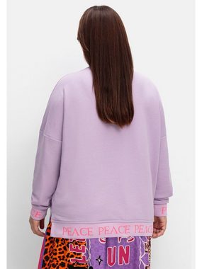 Sheego Sweatshirt Große Größen aus kuscheliger Baumwolle