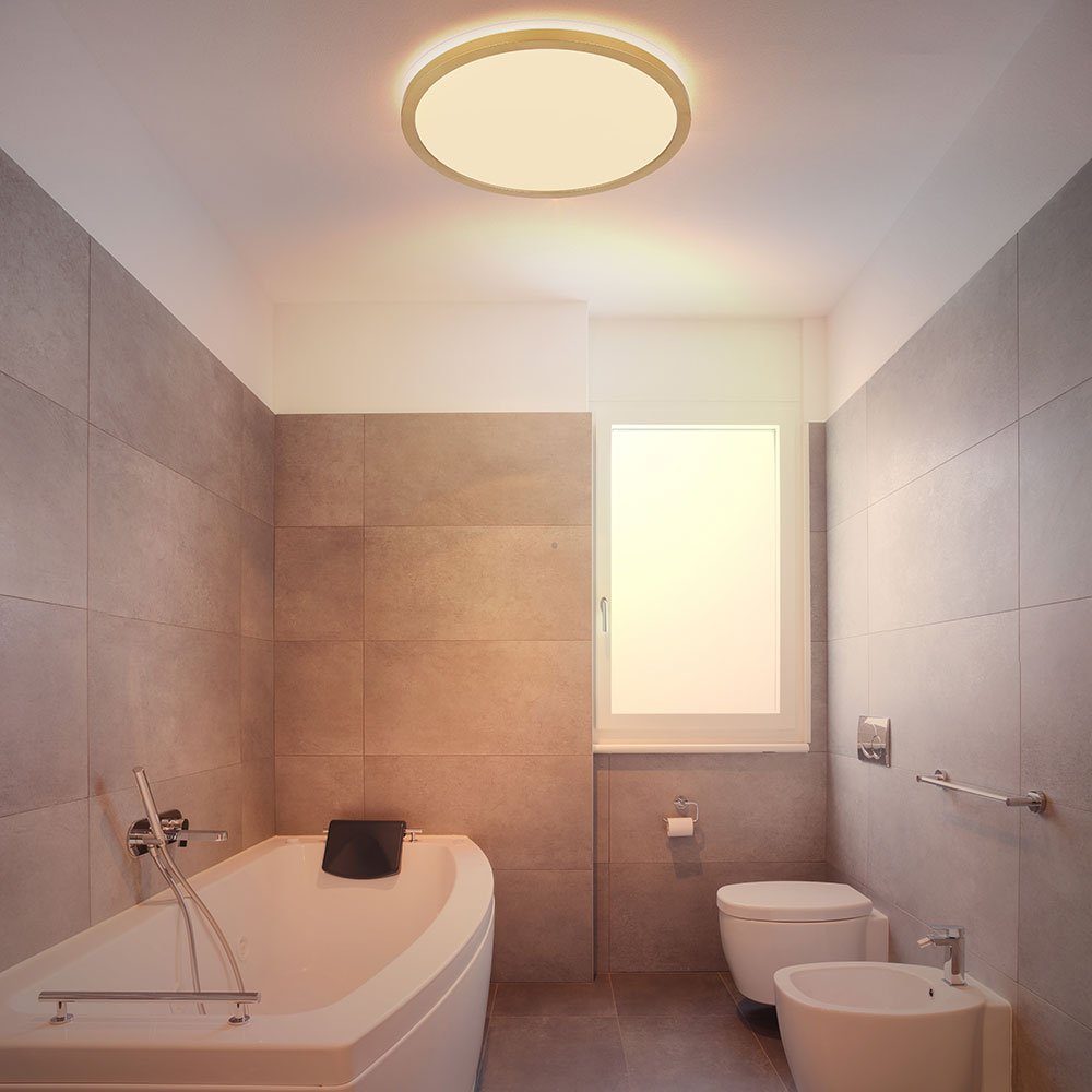 Messing Warmweiß, Leuchtmittel inklusive, Badezimmerlampe LED LED 3 Deckenleuchte Deckenleuchte, Lichtstufen Globo Deckenlampe