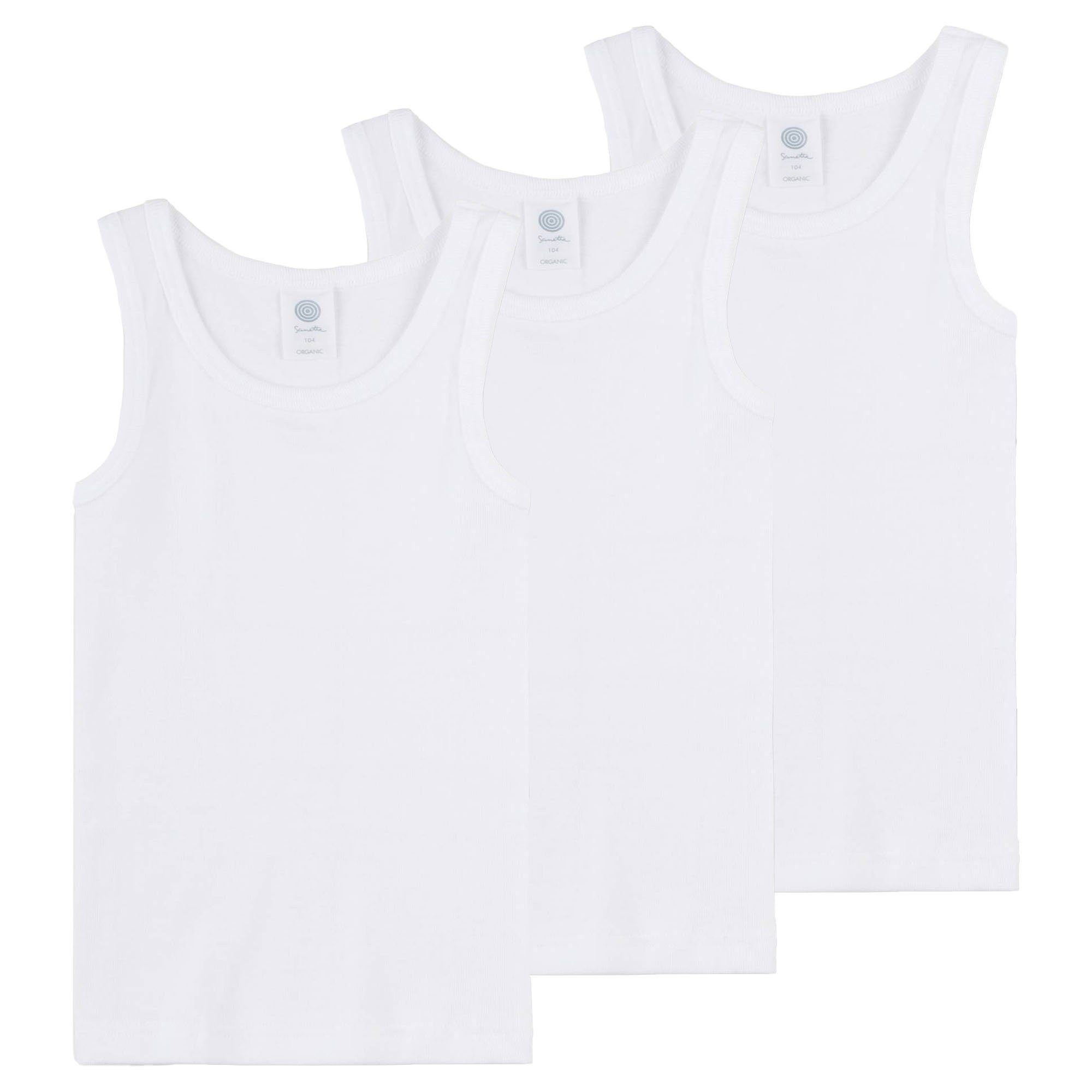 Sanetta Unterhemd Jungen Unterhemd 3er Pack Baumwolle (Packung, 3er Pack)