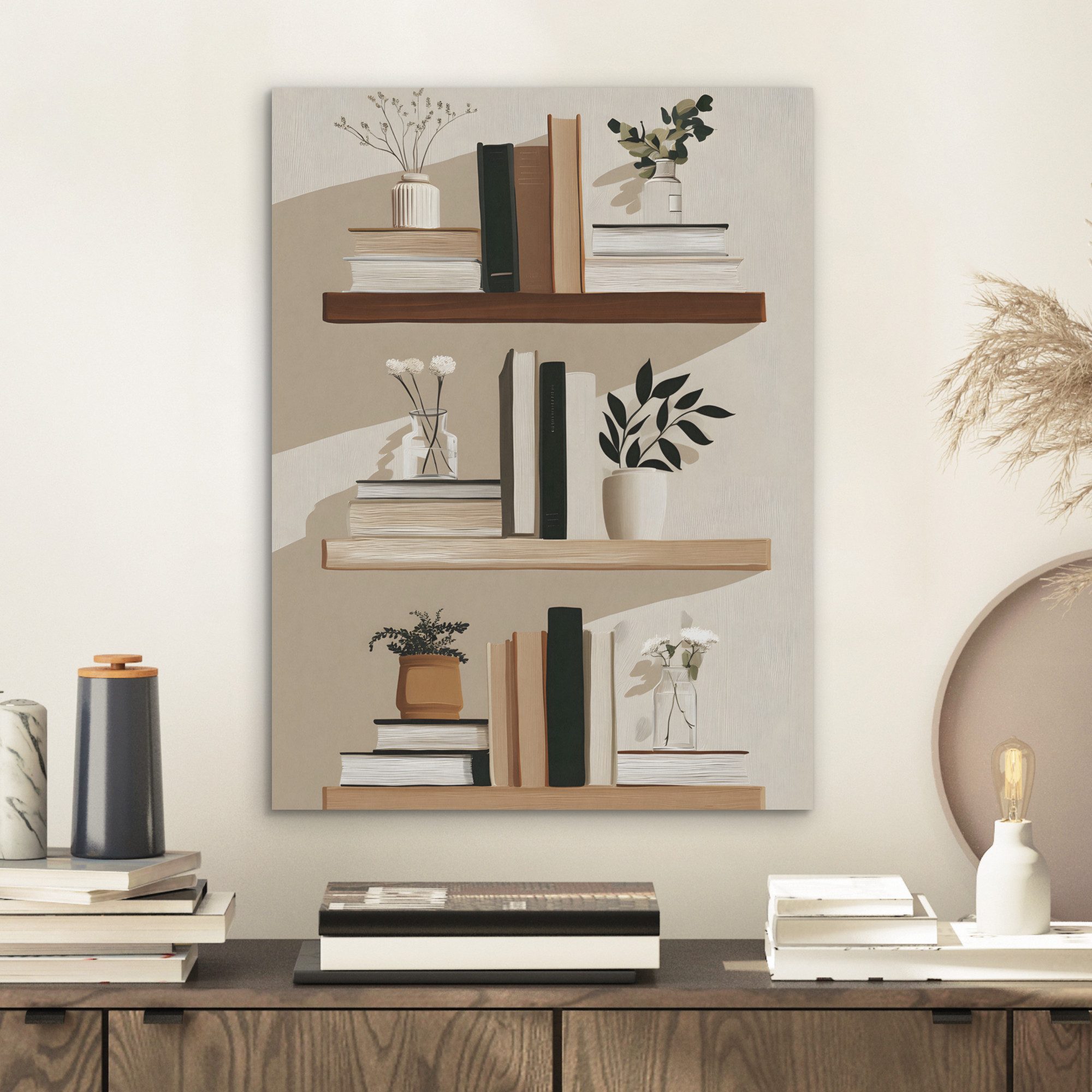 MuchoWow Gemälde Regale - Bücher - günstig online kaufen