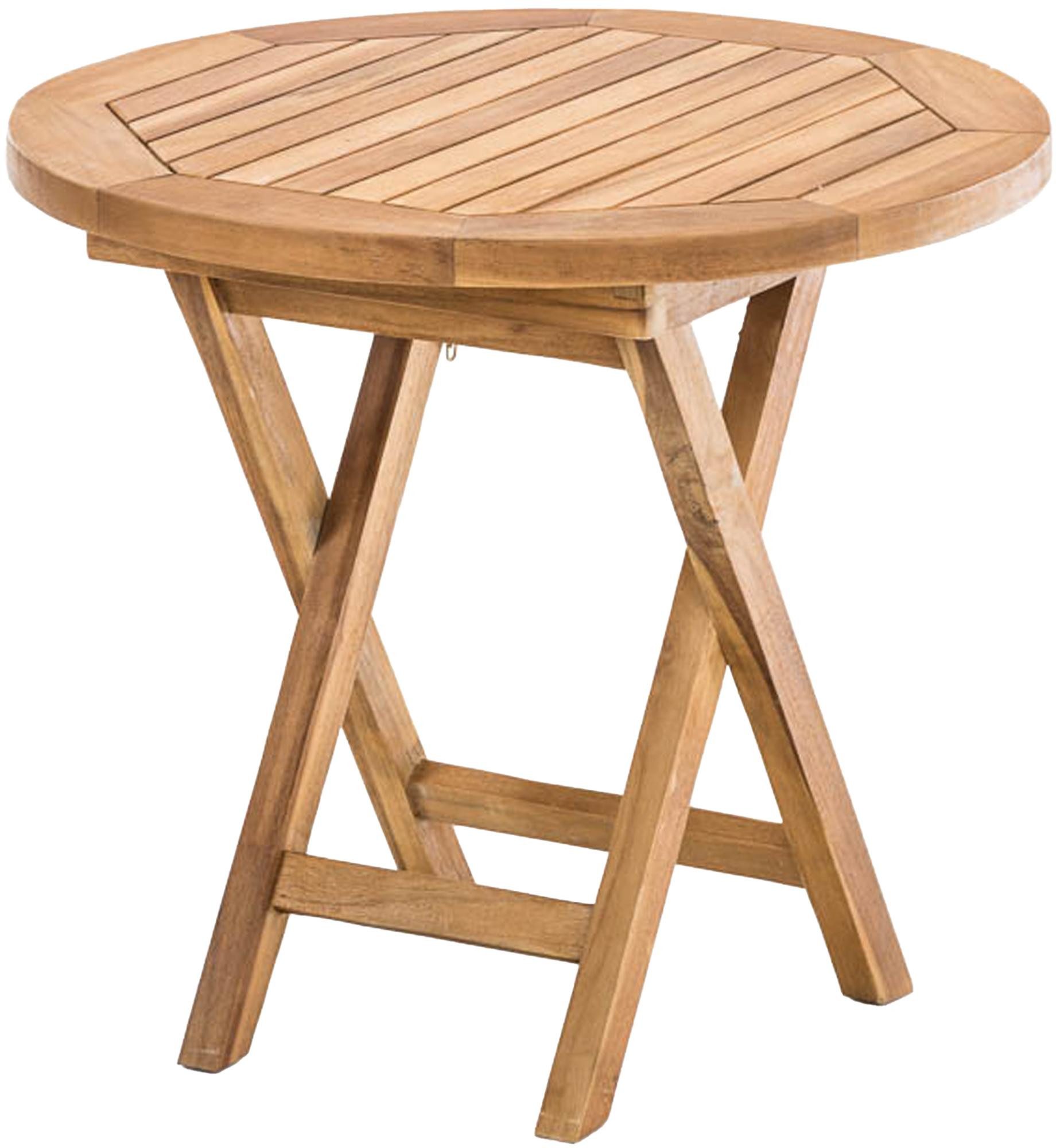 CLP Gartentisch Maharao (1er), aus massivem Teakholz, Ø 50 cm