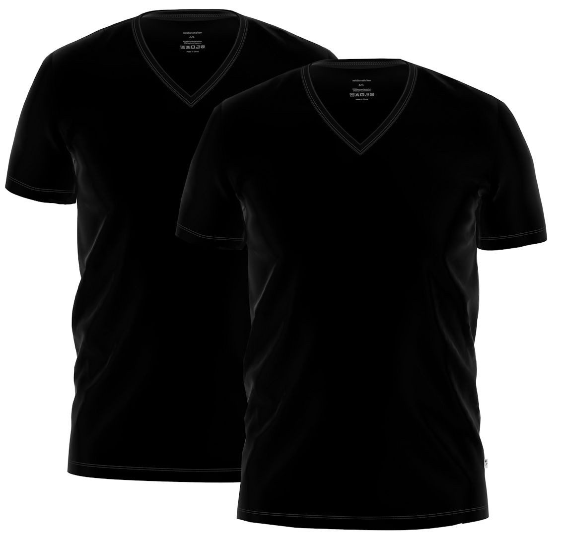 seidensticker Unterziehshirt V-Ausschnitt (4er Vorteilspack) Single Jersey Qualität