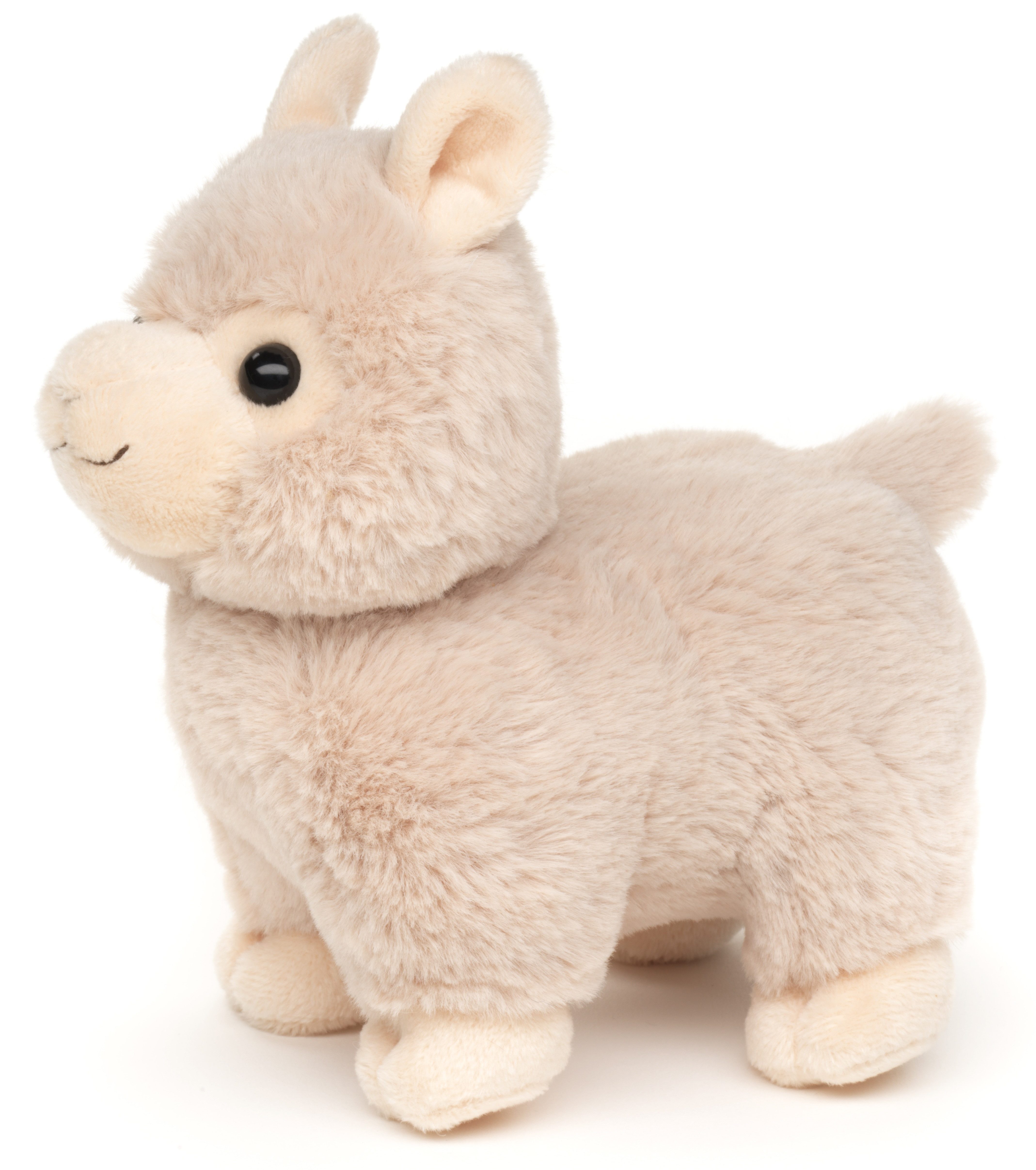 Uni-Toys Kuscheltier Alpaka, stehend - 18 cm (Länge) - Plüsch-Lama - Plüschtier, zu 100 % recyceltes Füllmaterial
