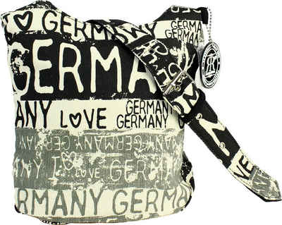 Robin Ruth GERMANY Stempel Umhängetasche schwarz silber matt Baumwolle OTG2071S Baumwolle Umhängetasche 