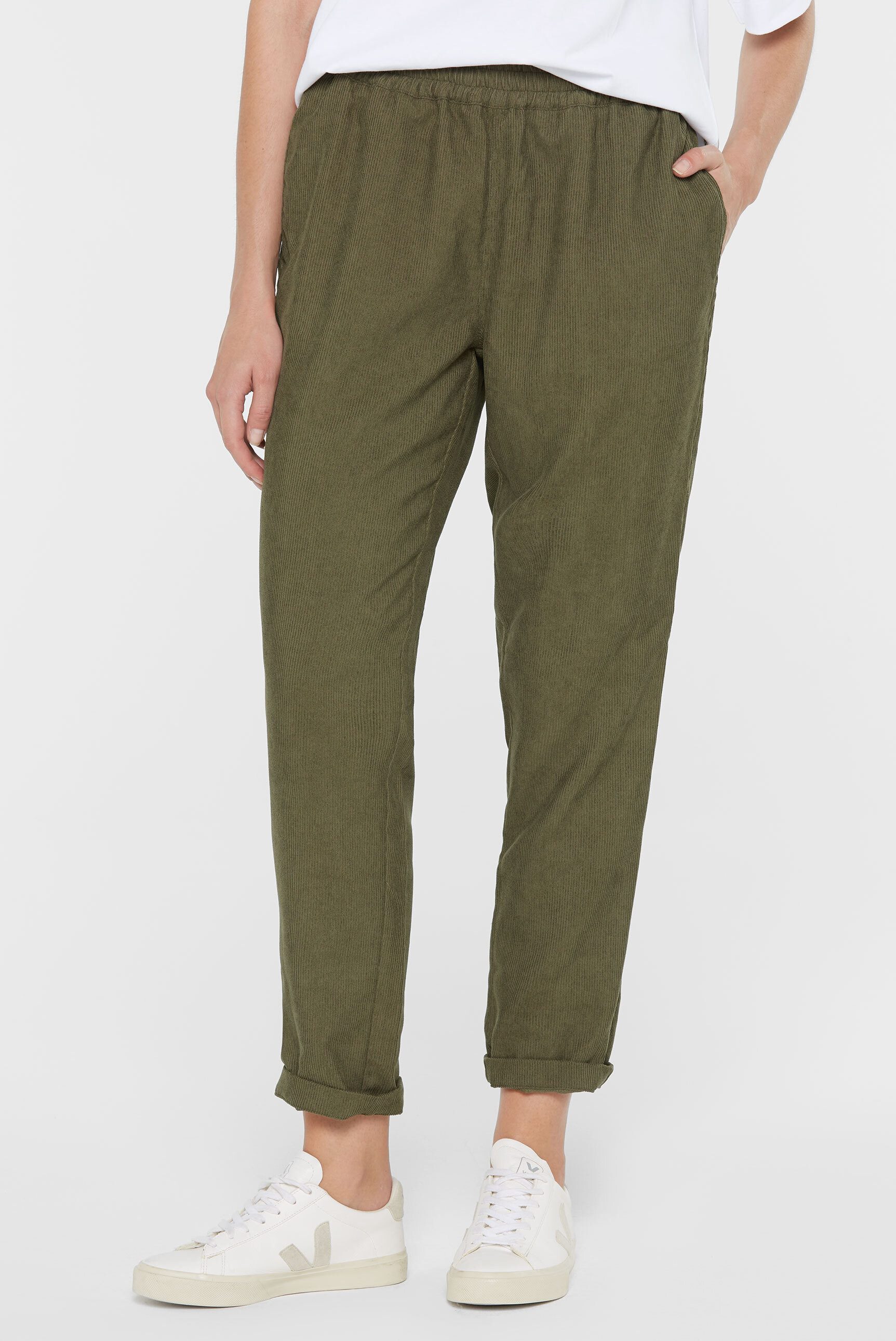 SENSES.THE LABEL Cordhose mit Elastikbund günstig online kaufen