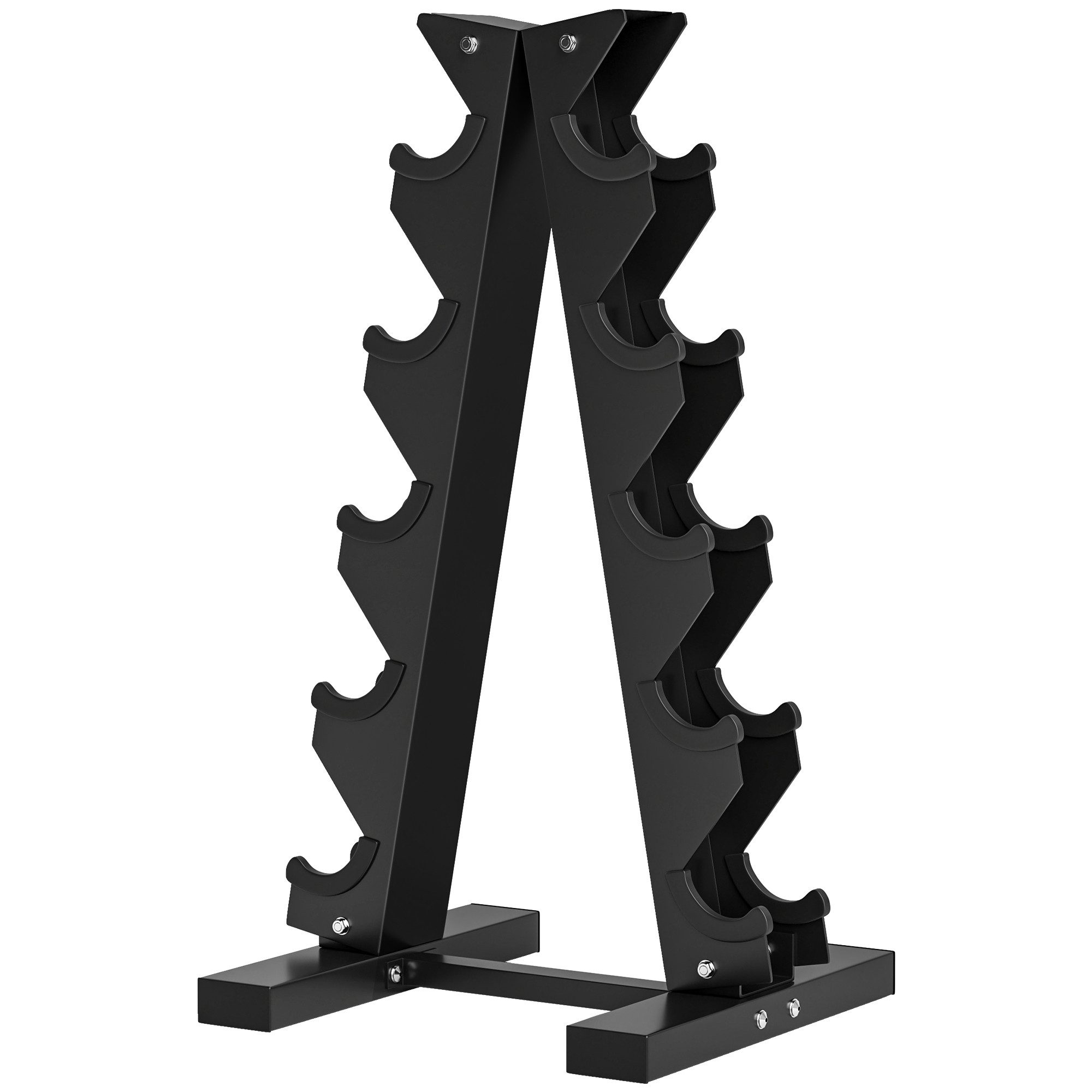 BlingBin Kurzhantelständer Стійка для гантелей für 10 Kurzhanteln, Kurzhantelablage mit 5 Ebenen, (1er Set, 1-St., 35cm x 33cm x 66cm), Hantelbaum mit Stahlgestell,Hantelablage bis 100 kg Belastbar