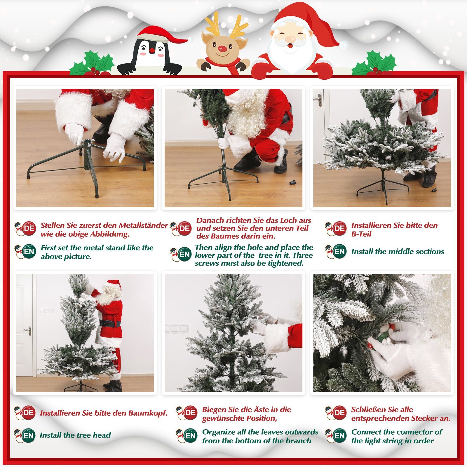 VidaXL Künstlicher Weihnachtsbaum Künstlicher Weihnachtsbaum Mit LEDs Gruen 210 Cm Pvc Pe S0r5c0dq
