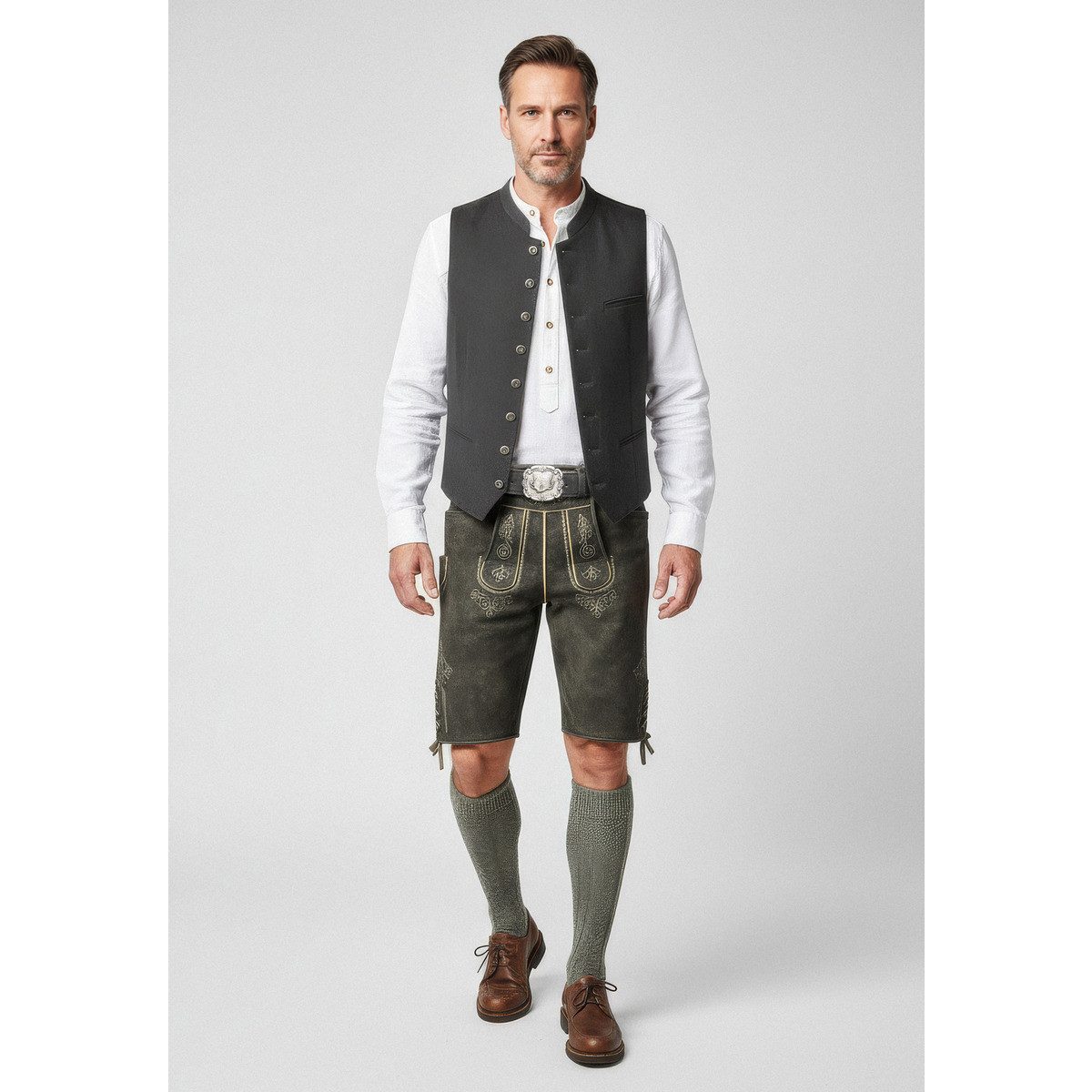 Stockerpoint Trachtenlederhose Sigl Herren (1-tlg) Trachtenlederhose, Trachtenhose, Bayerische Lederhose, Oktoberfest