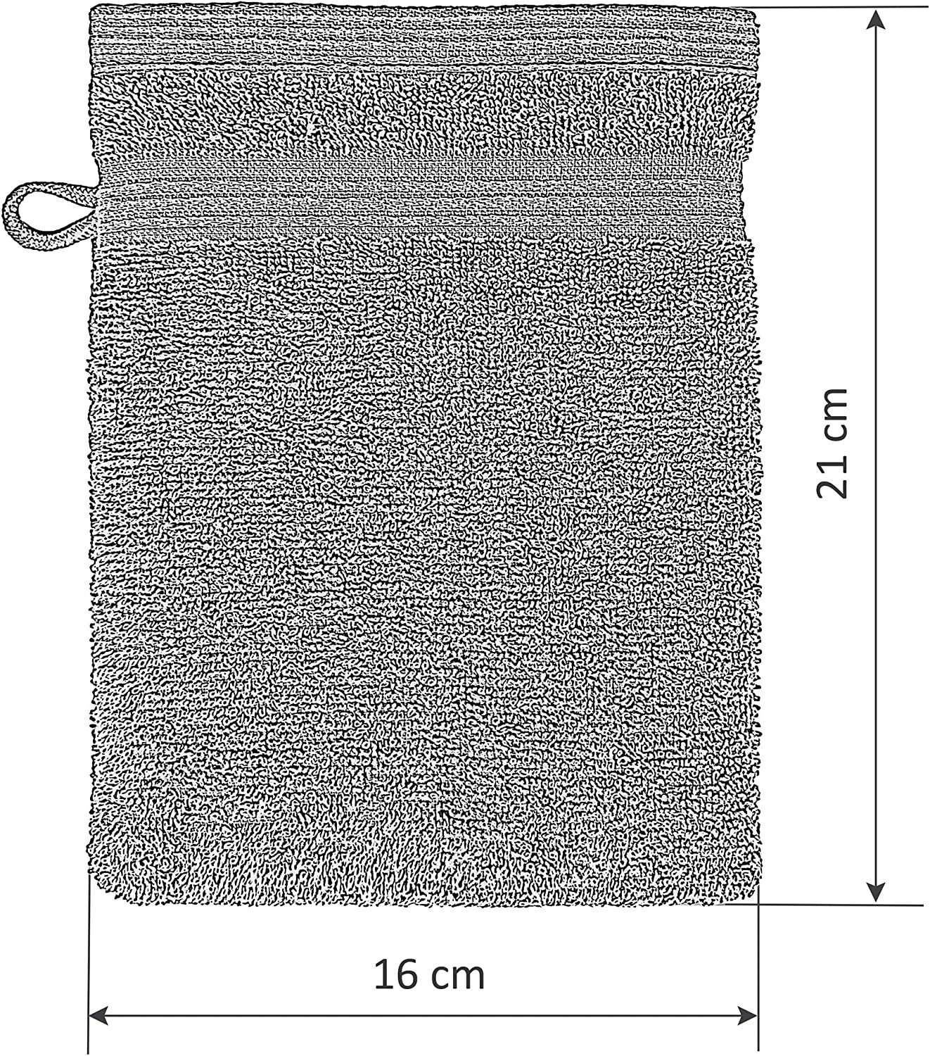 Saugstarkes Kiesel grau Handtuchset Waschhandschuh 4-tlg), Lashuma London 16x21 (Set, cm Grau