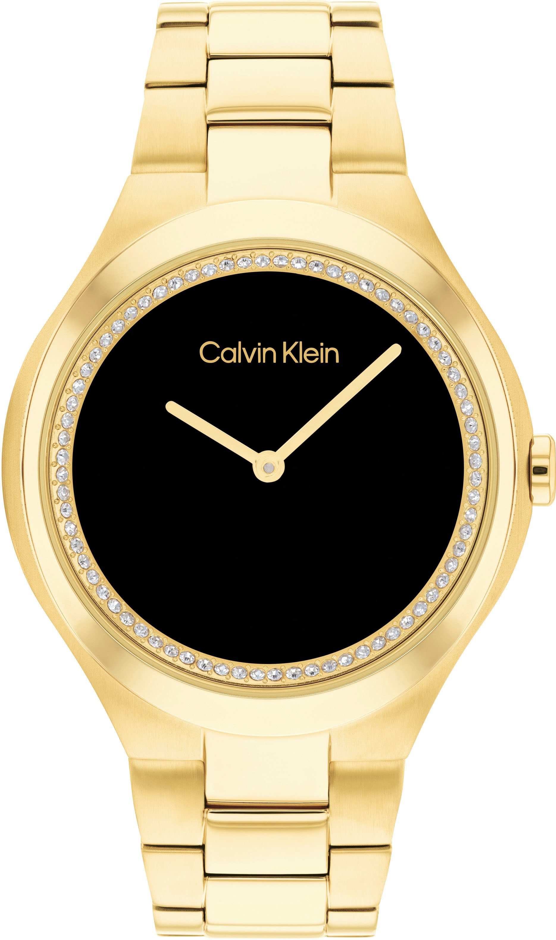 Calvin Klein Quarzuhr TIMELESS, 25200367, Armbanduhr, Damenuhr, Mineralglas, Glaskristalle