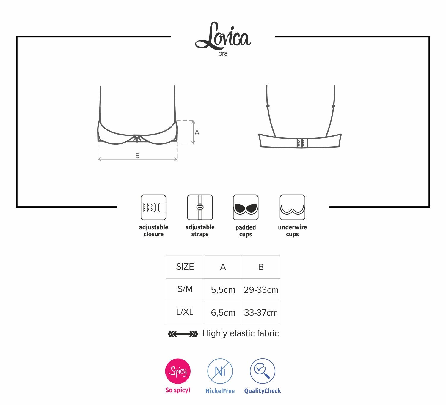 Obsessive Ouvert-BH Halb-BH Lovica in rot mit Schmuck offen mit Bügel (einzeln, 1-tlg)