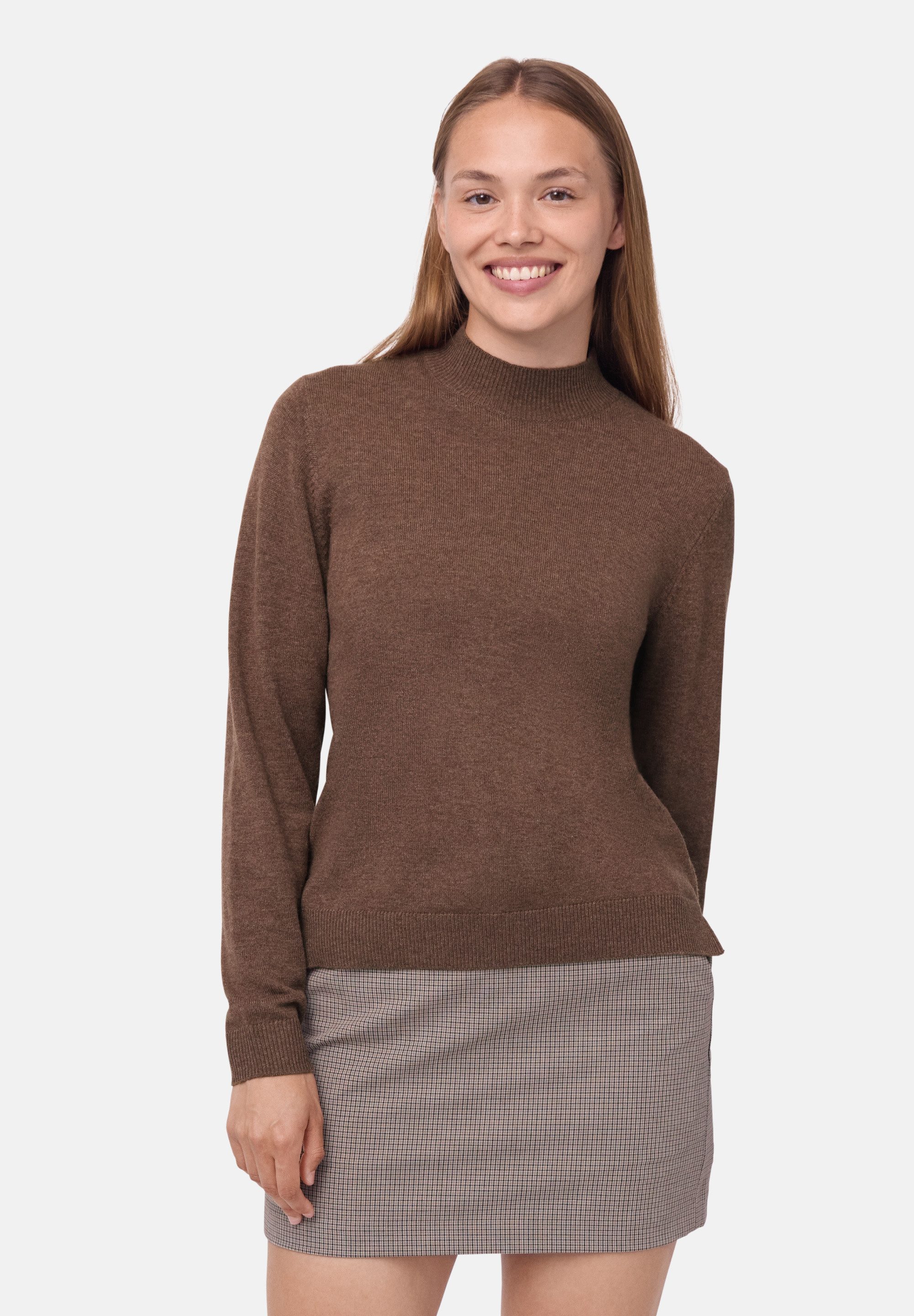 DANISH ENDURANCE Rundhalspullover Heritage Merino Cashmere Merino Wool Cashmere Damen Jumper, luxuriöser Mock Neck Pullover