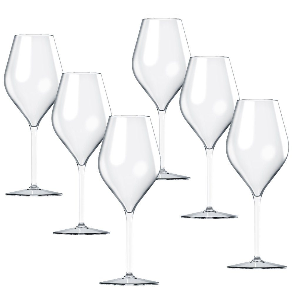 Doimoflair Weinglas Doimoflair Weingläser Cocktailglas aus Plastik bruchsicher Transparent, 6-tlg.