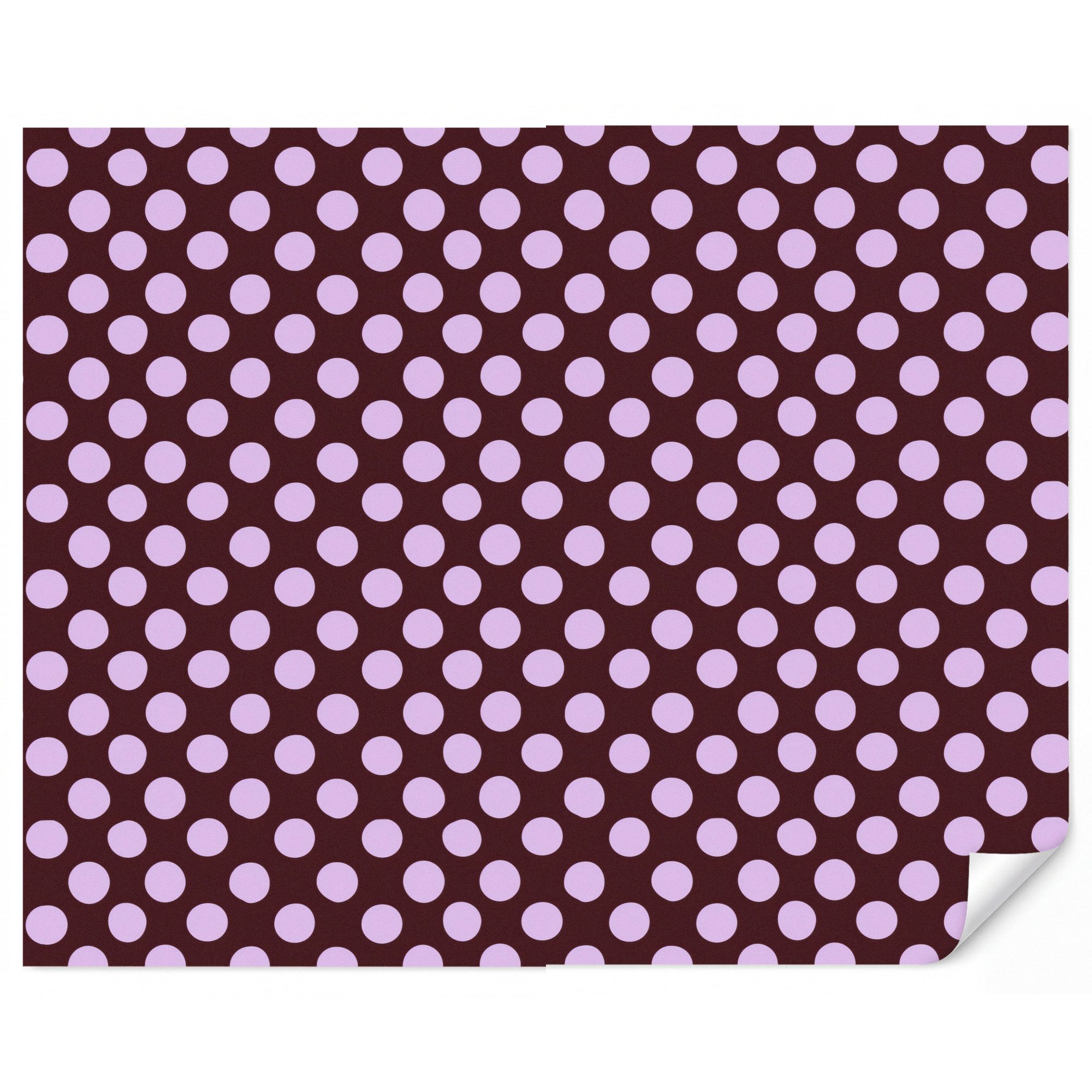 OnlyWow Fototapete Klassisch - Tupfen - Lila, Matt, bedruckt, Wanddekoration, Wandtapete, Küche 280x220cm