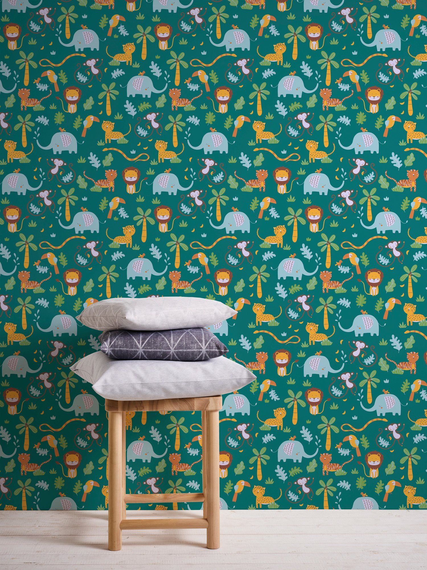 A.S. Création Vliestapete Little Love, glatt, abstrakt, naturalistisch, Motiv, Kindertapete Tapete Dschungel Tapeten Kinderzimmer Schlafzimmer Design – Bild 2 von 5