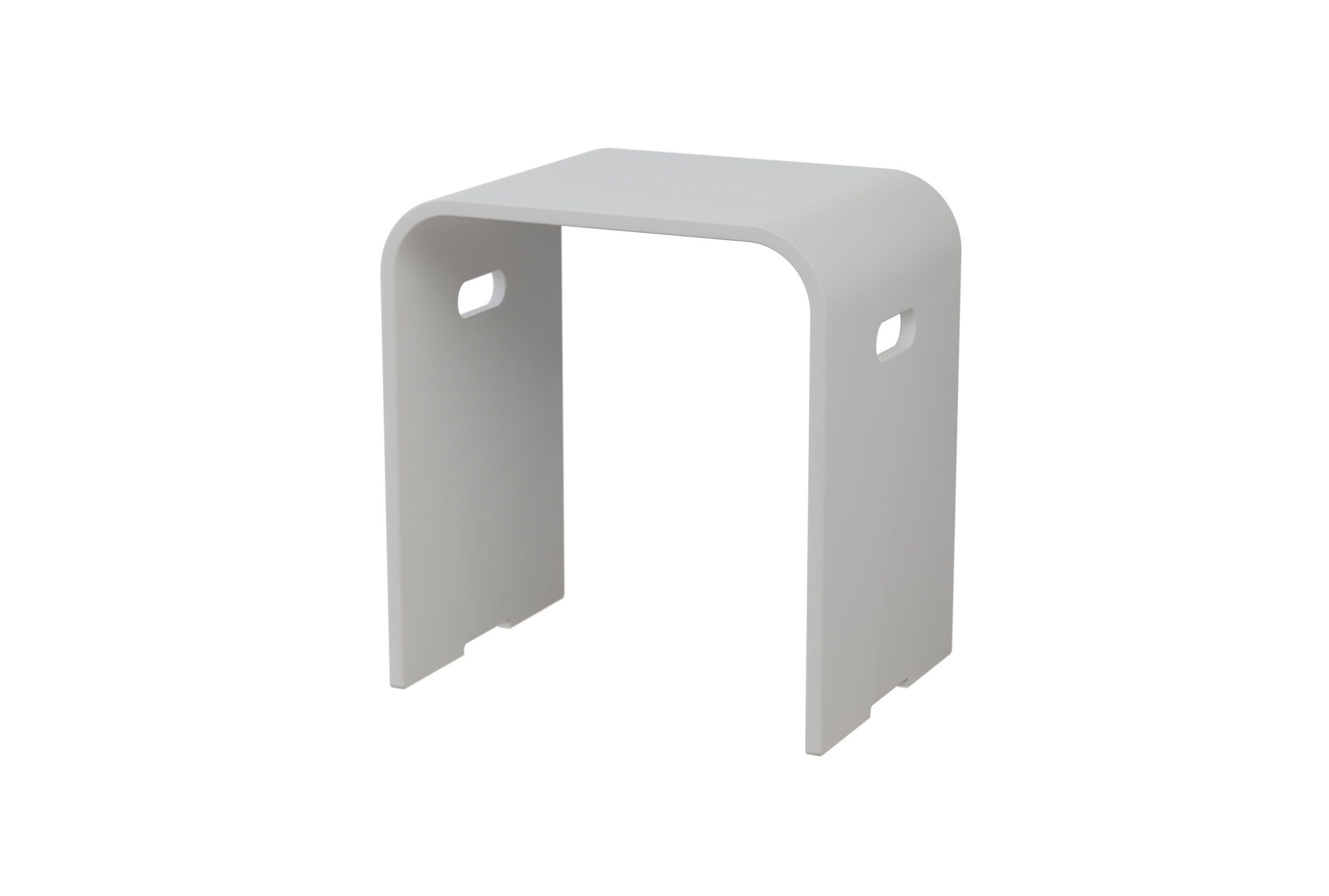 Bernstein Badhocker PB4002 (einsetzbar als Ablage- oder Sitzfläche), aus Mineralguss / Design Duschhocker / Sitzhocker / Matt