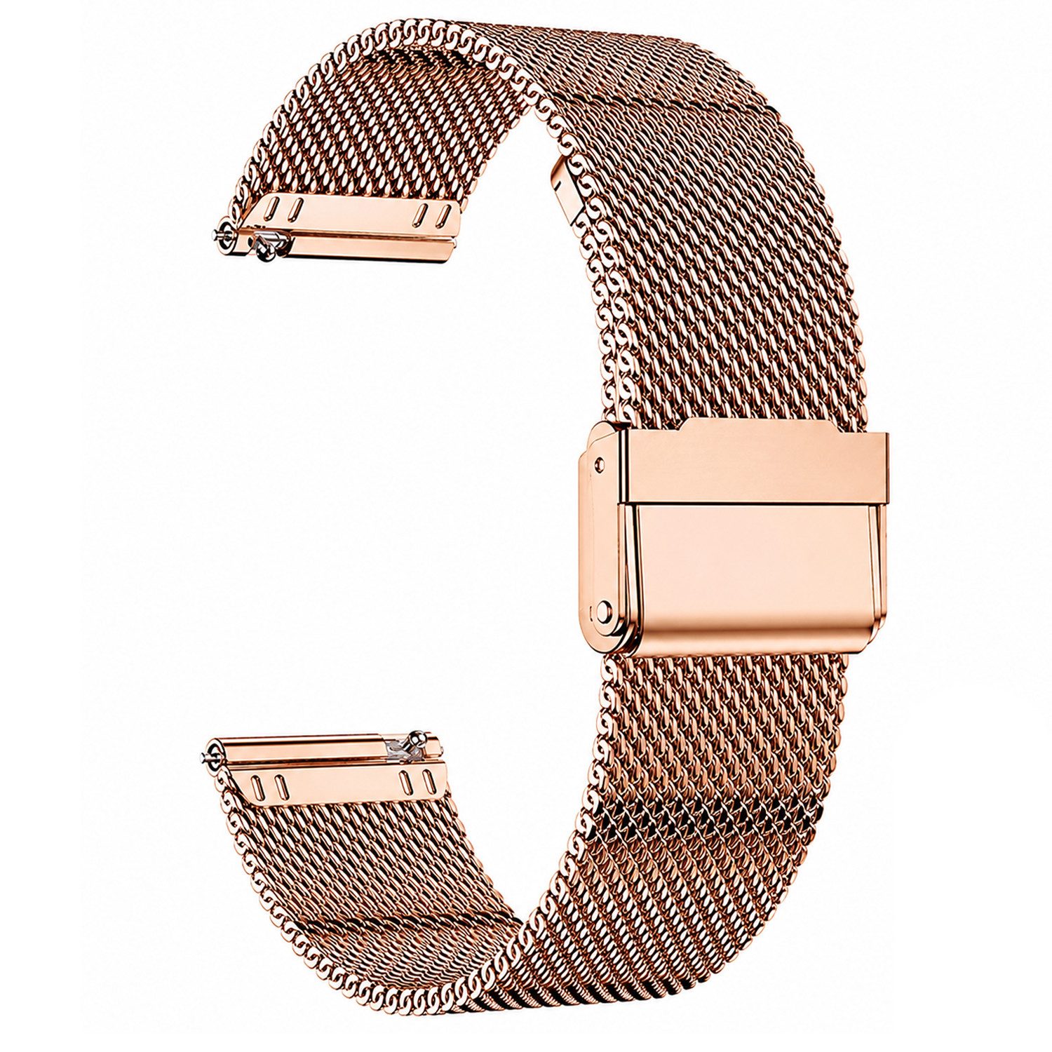 BOOD Uhrenarmband 20/22mm Uhrenarmband,Mesh-Edelstahl,Interlock-Sicherheitsverschluss