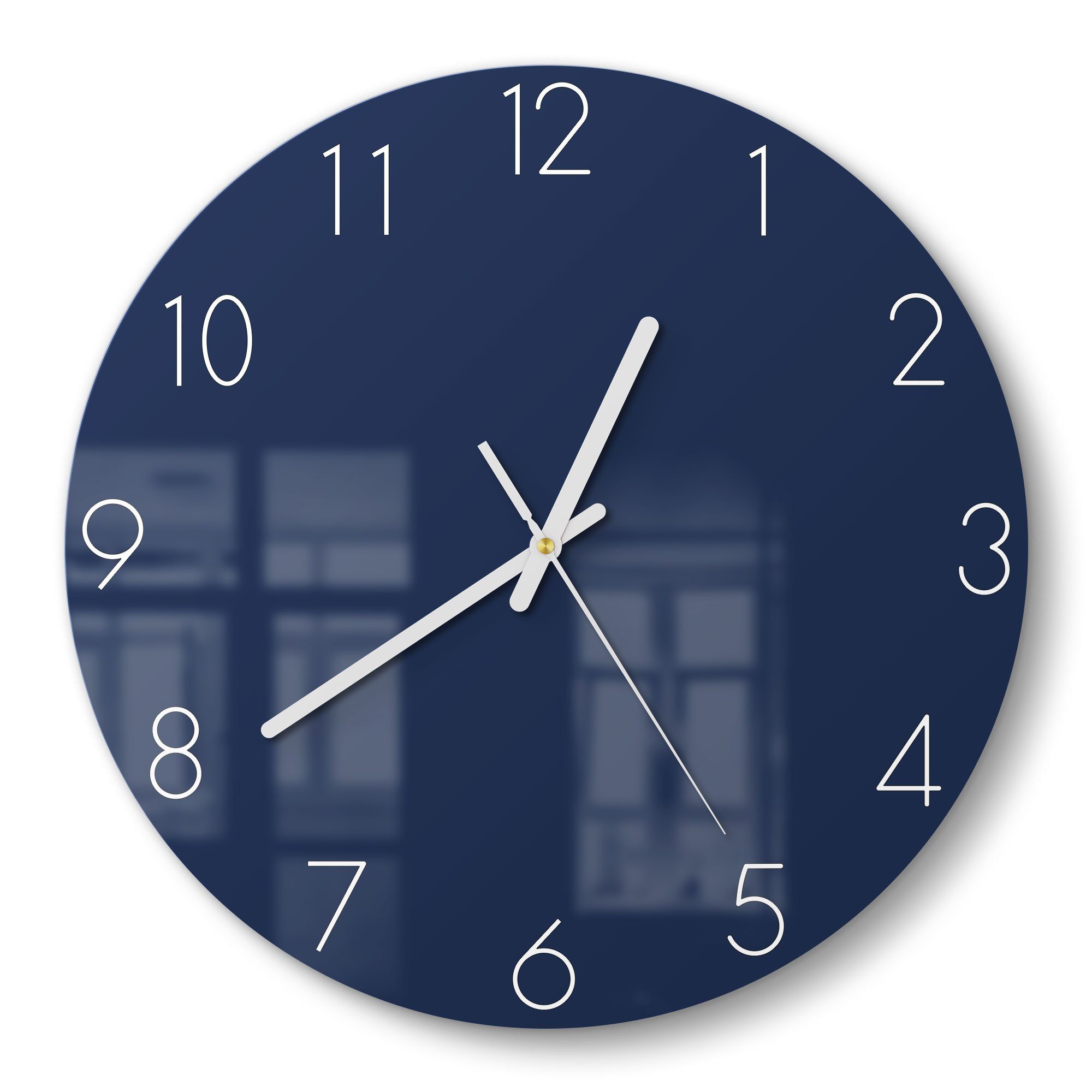 DEQORI Wanduhr 'Unifarben - Dunkelblau' (Glas günstig online kaufen