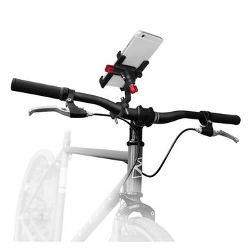 LogiLink Smartphone Bicycle Holder Smartphone-Halterung, (360 degree, angled, aluminum, black)