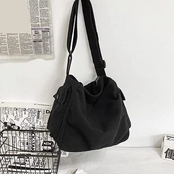 GelldG Schultertasche Kuriertasche, Vintage Canvas Bag, Große Kapazität Crossbody Bag