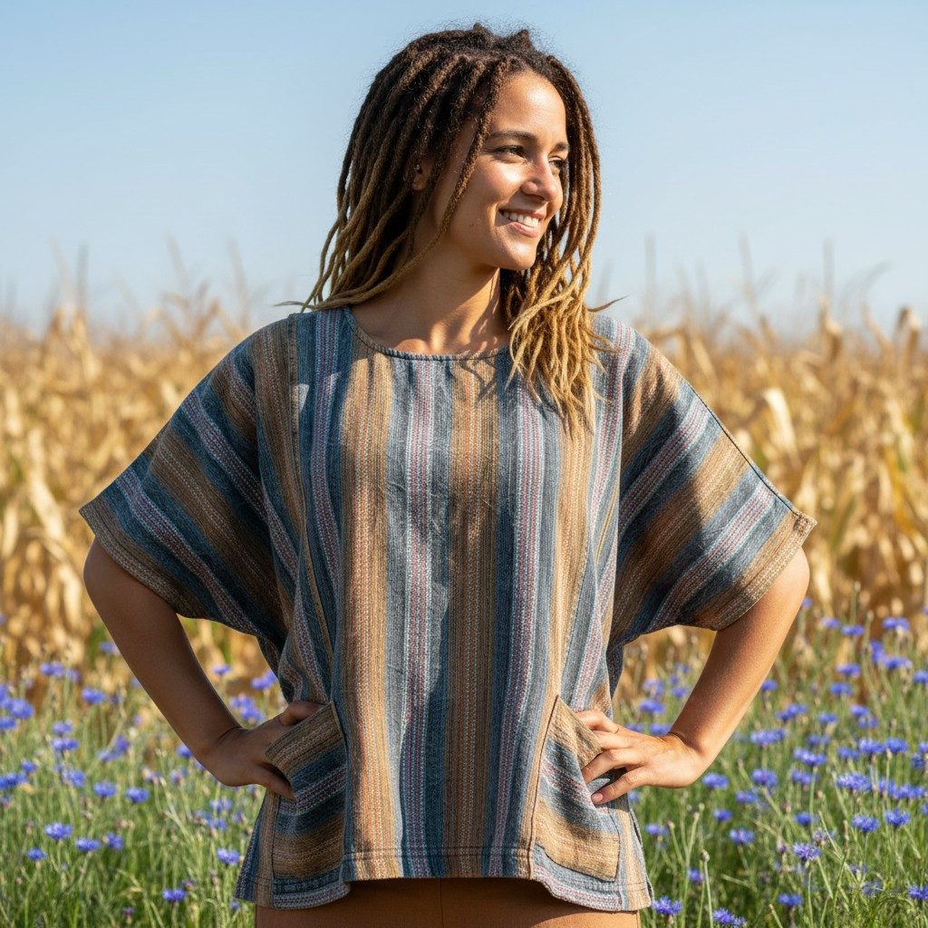 Guru-Shop Longbluse Weites Boho Blusentop mit Fledermausärmeln,.. alternati günstig online kaufen