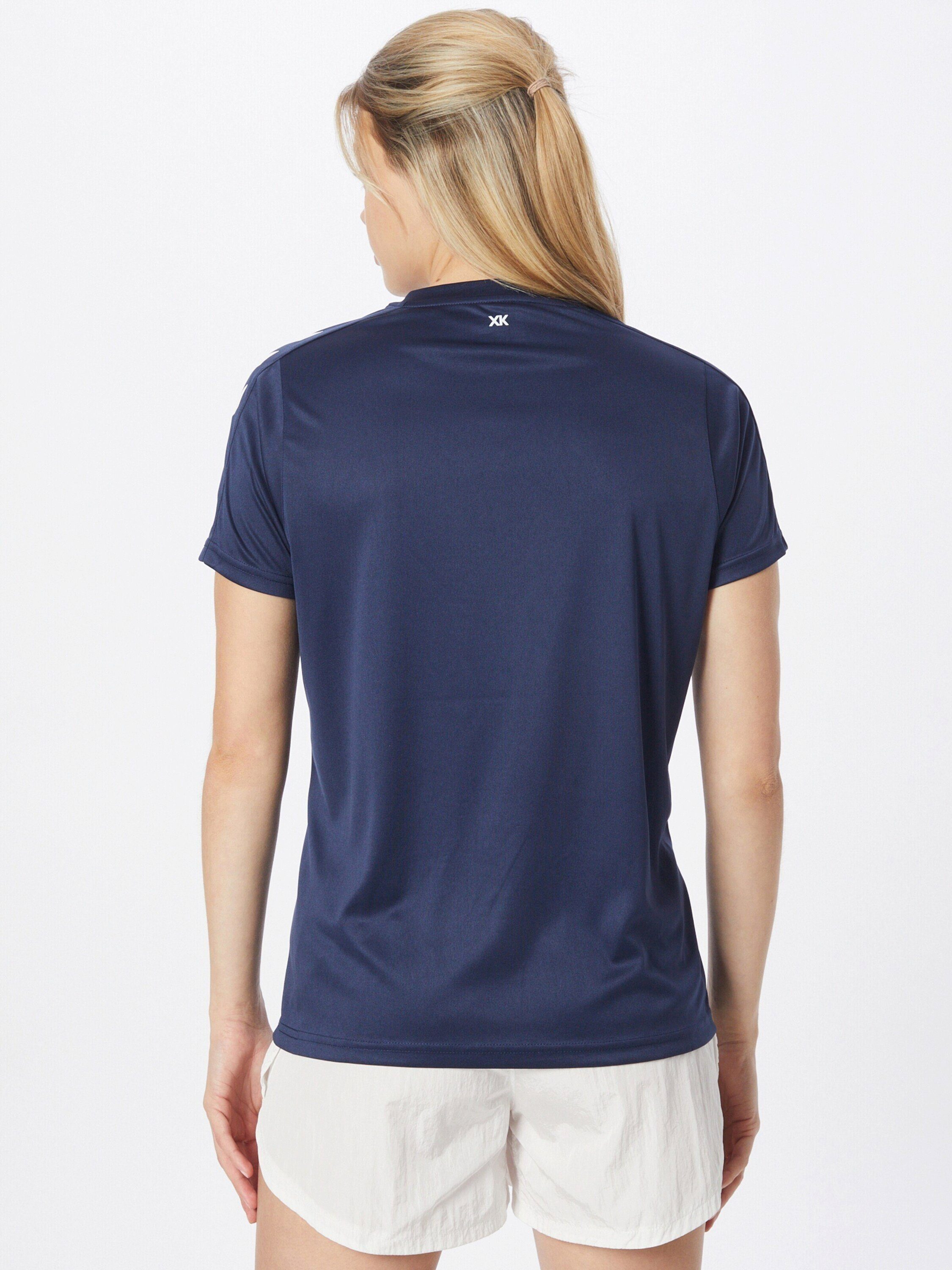 hummel T-Shirt (1-tlg) Weiteres Seitenstreifen Detail, Plain/ohne Details, Blau