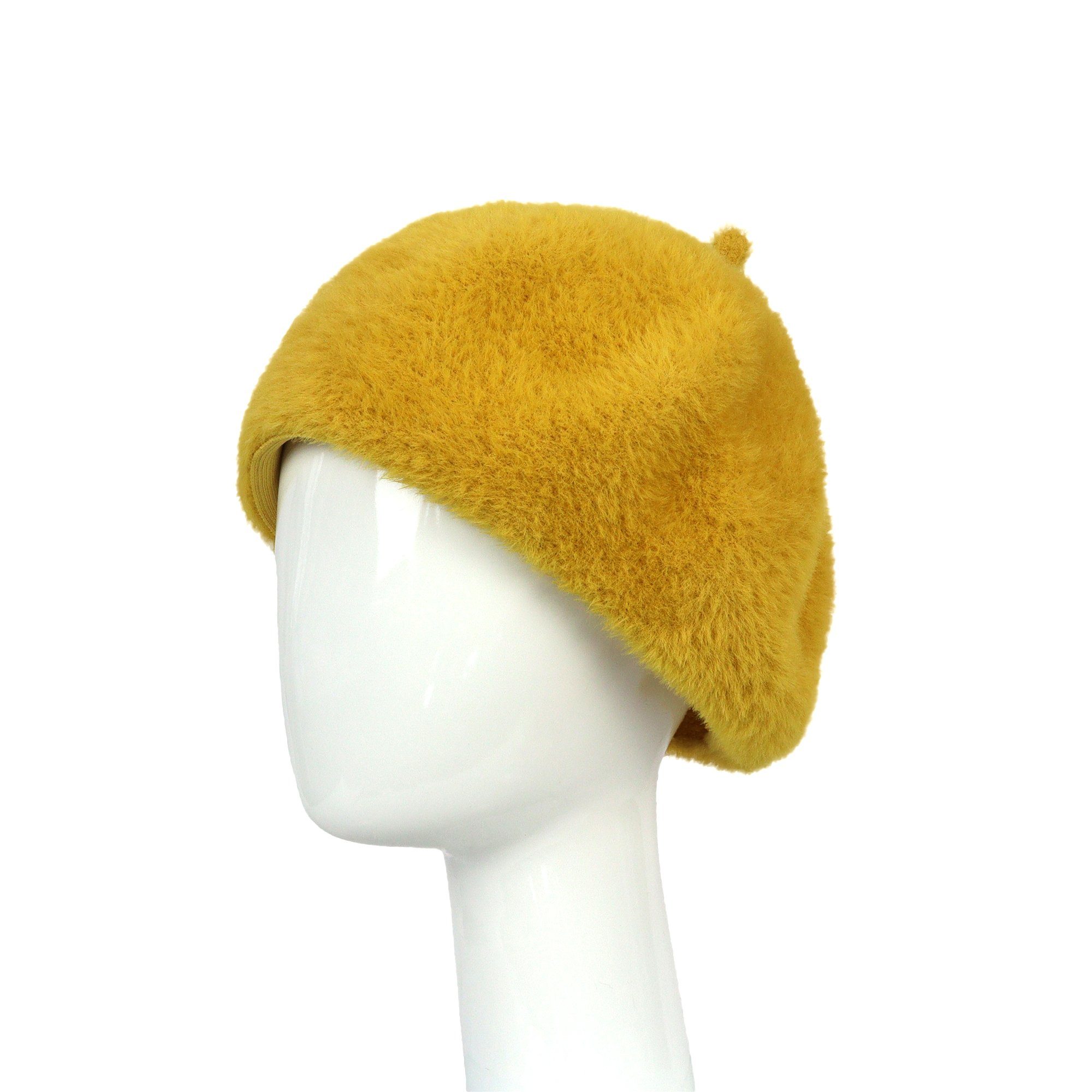 ZEBRO Baskenmütze Plüsch Beret