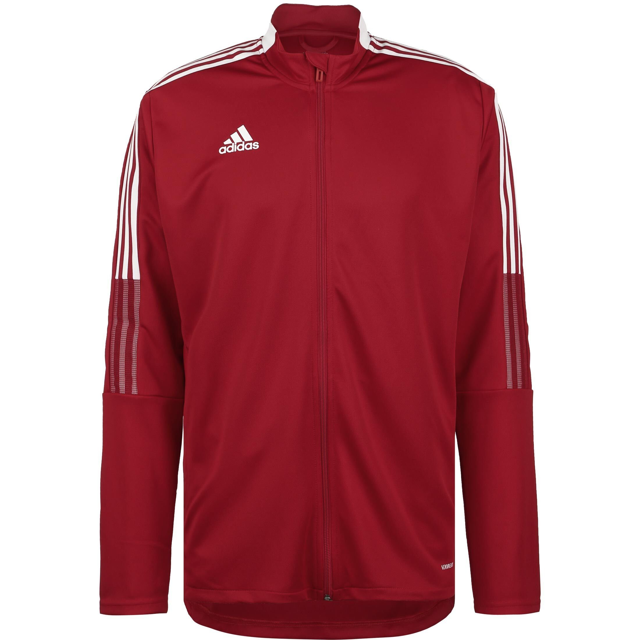 Herren Tiro rot / adidas weiß Performance Trainingsjacke 21 Sweatjacke