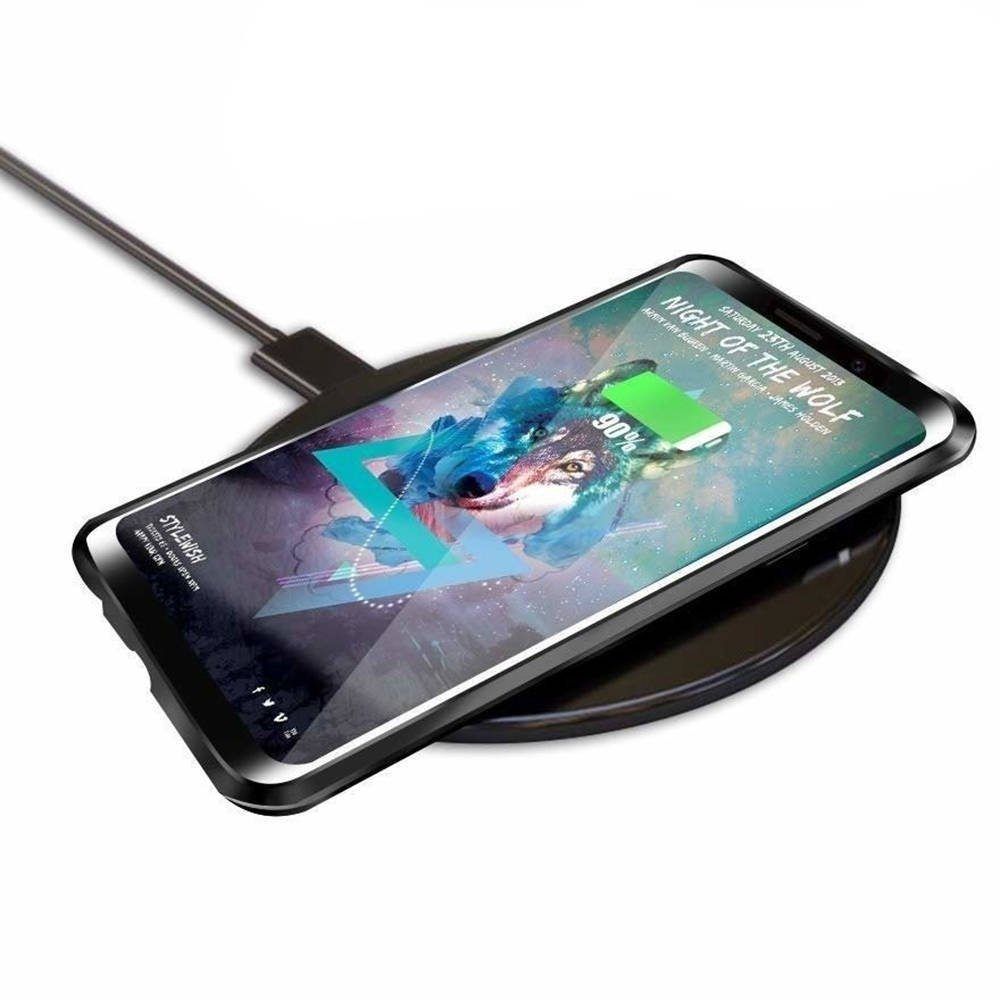 cofi1453 Smartphone-Hülle 360° Magnet Full Slim Metall Case Schutz Tasche Handyhülle Handyschale