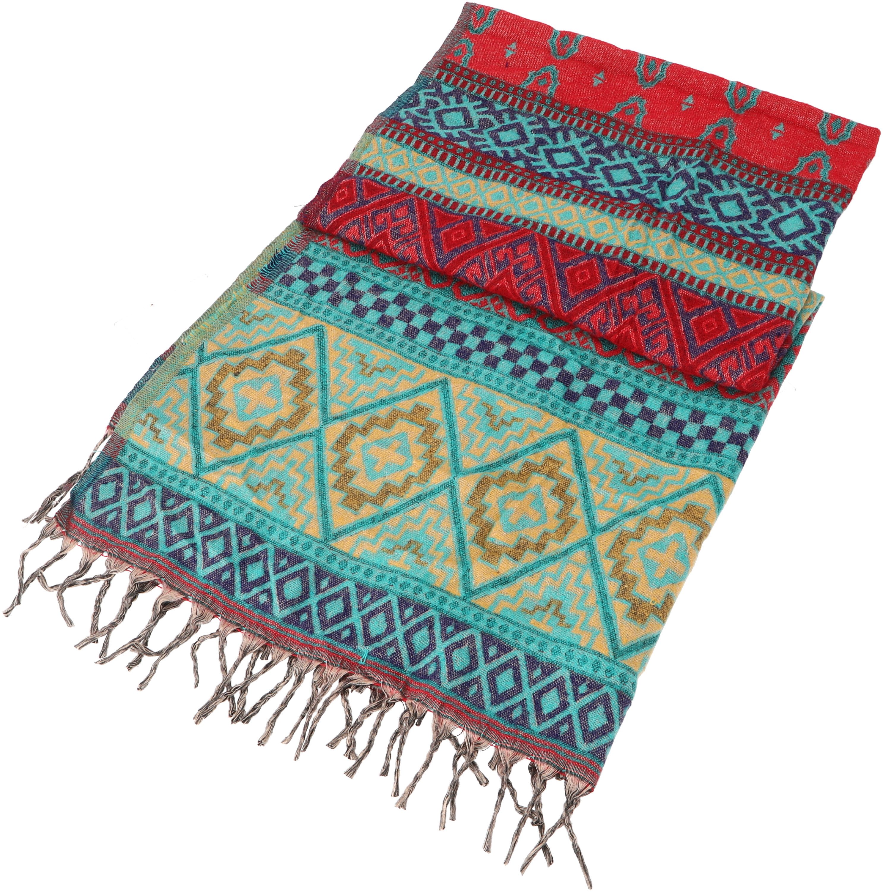 Inka Muster türkis/rot