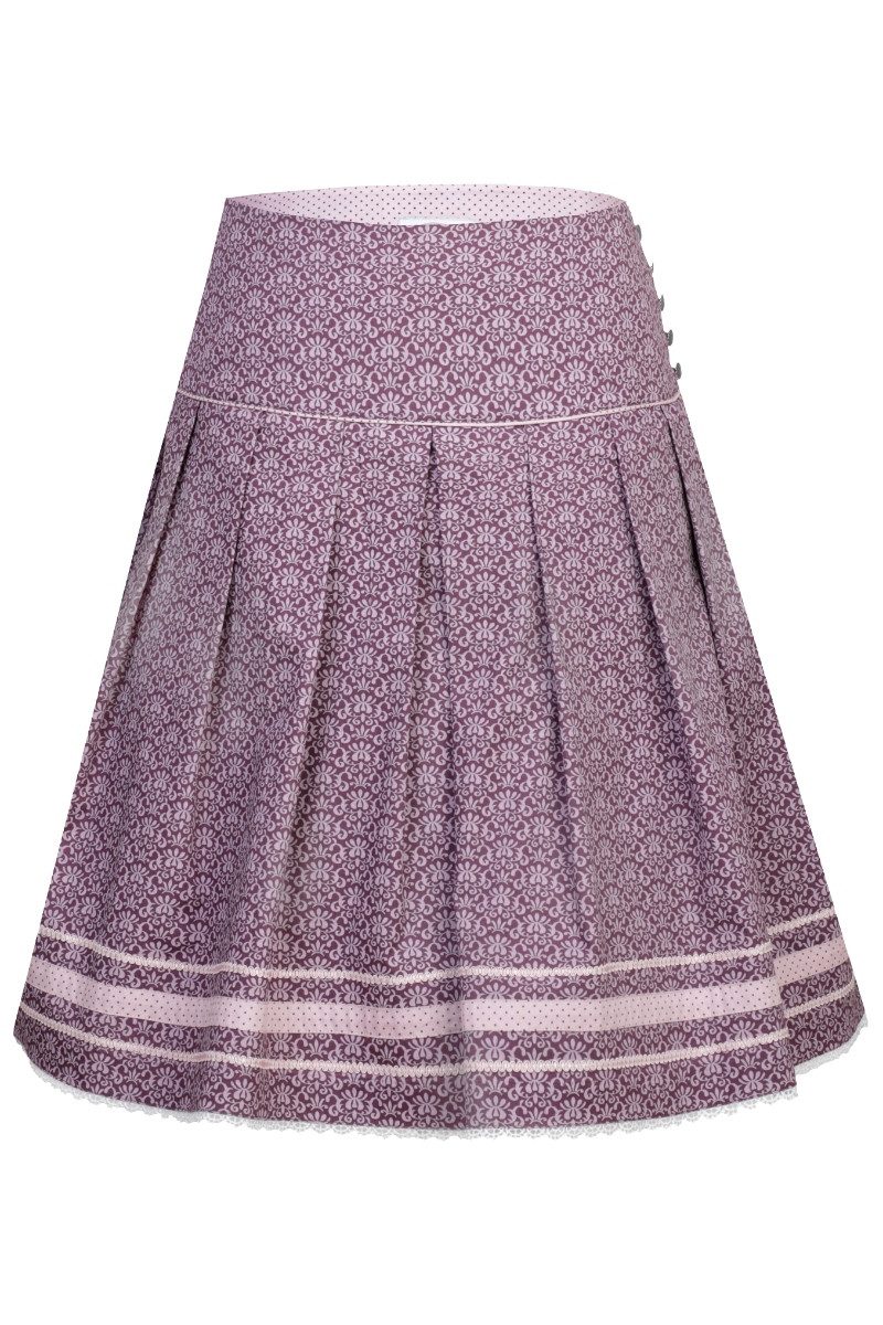 MarJo Trachtenrock Trachtenrock - ADA - flaschengrün/meergrün, pflaume/altrosa