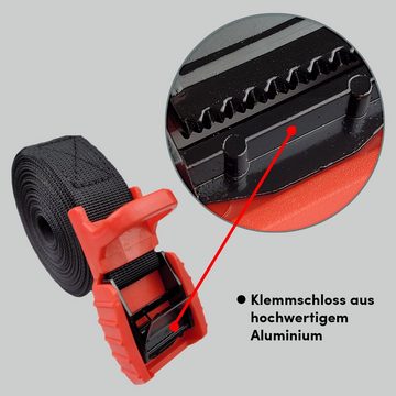 TRUTZHOLM Spanngurt 4x Spanngurt Zurrgurt Klemmschloss mit Gummischutzkappe1 tlg 2 m x (2er Set)