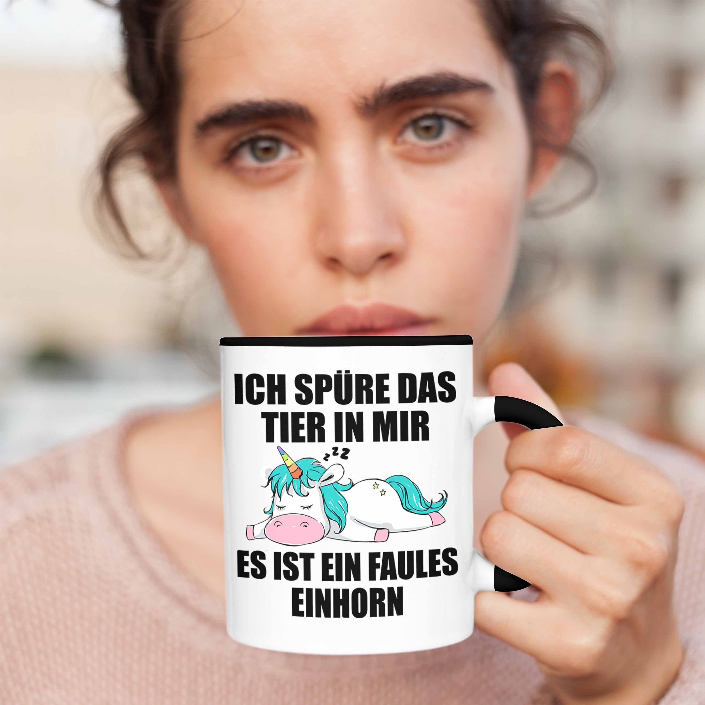 - Einhorn Arbeitskollege Kollegin Trendation Tasse Mitarbeiter Geschenk Schwarz Lustige Trendation Sprüche Abschiedsgeschenk Tasse