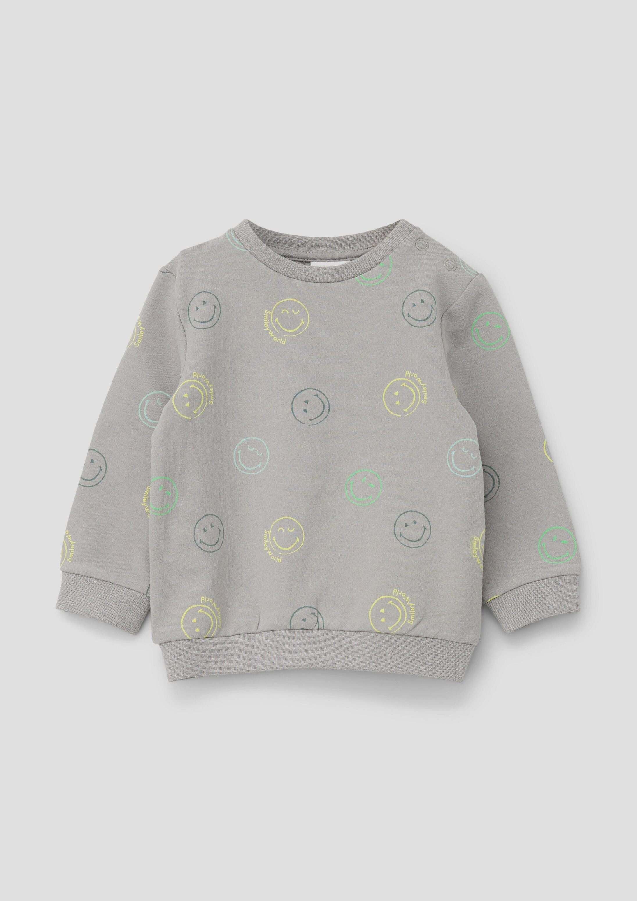 s.Oliver Sweatshirt Sweatshirt Sweatshirt mit All-over-Smiley®-Print