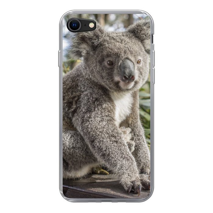 MuchoWow Handyhülle Koala - Regal - Pflanzen - Kinder - Jungen - Mädchen Handyhülle Apple iPhone SE (2020) Smartphone-Bumper Print Handy