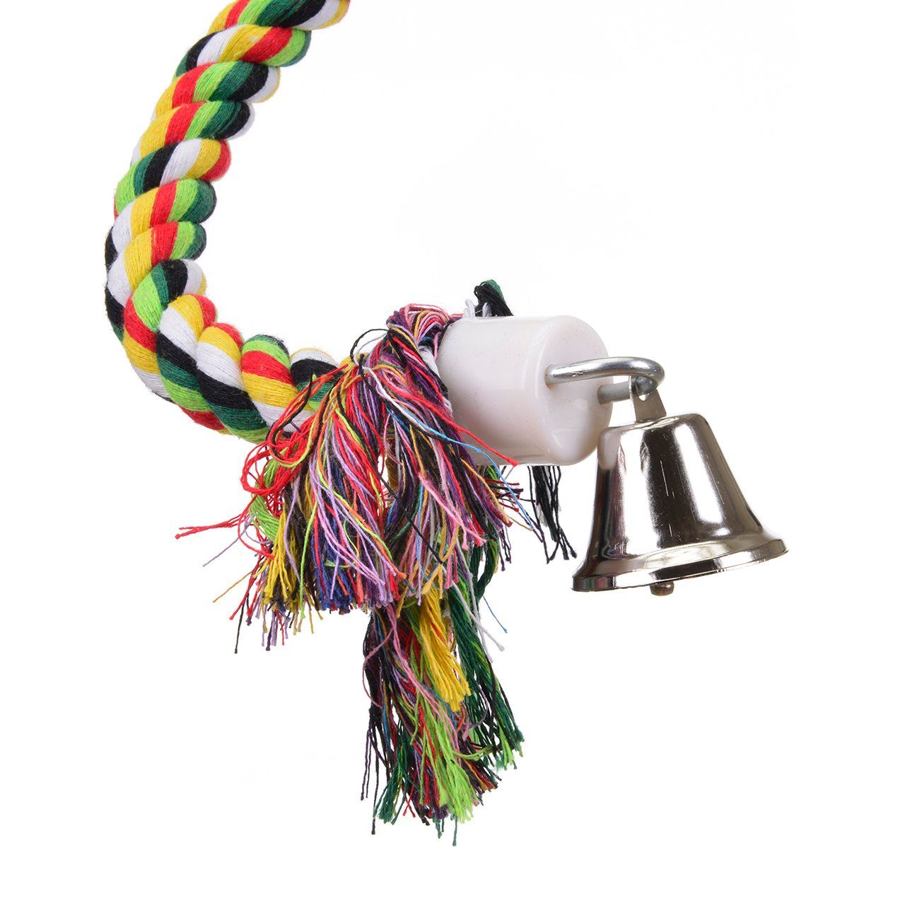 Happy Bird Vogelspielplatz Spirale Cotton Curl, Seil für Papageien, Großsittiche und Sittiche, ca. 2,5 x 2,5 x 60 cm