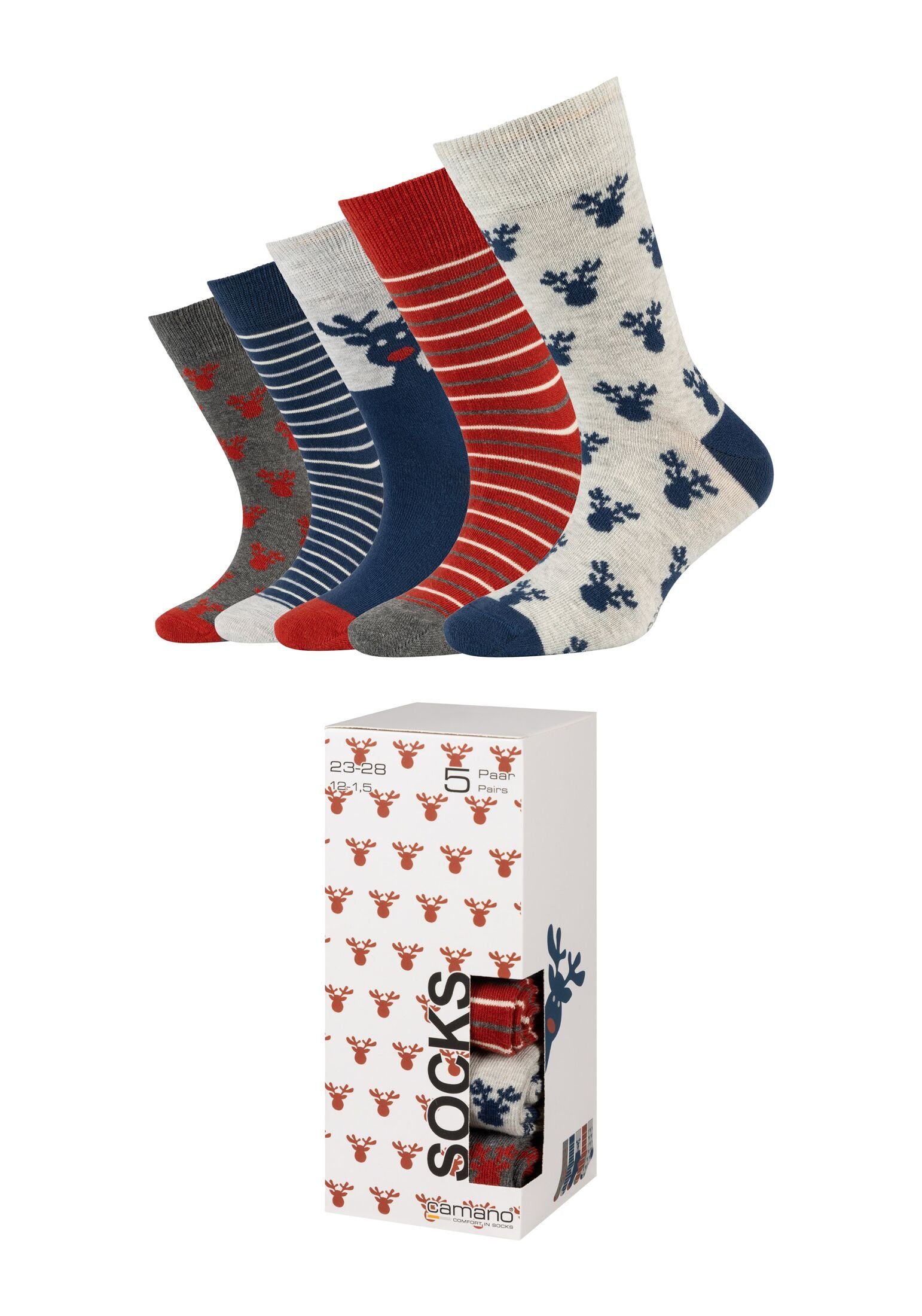 Camano Pack 5er peony Socken navy Socken