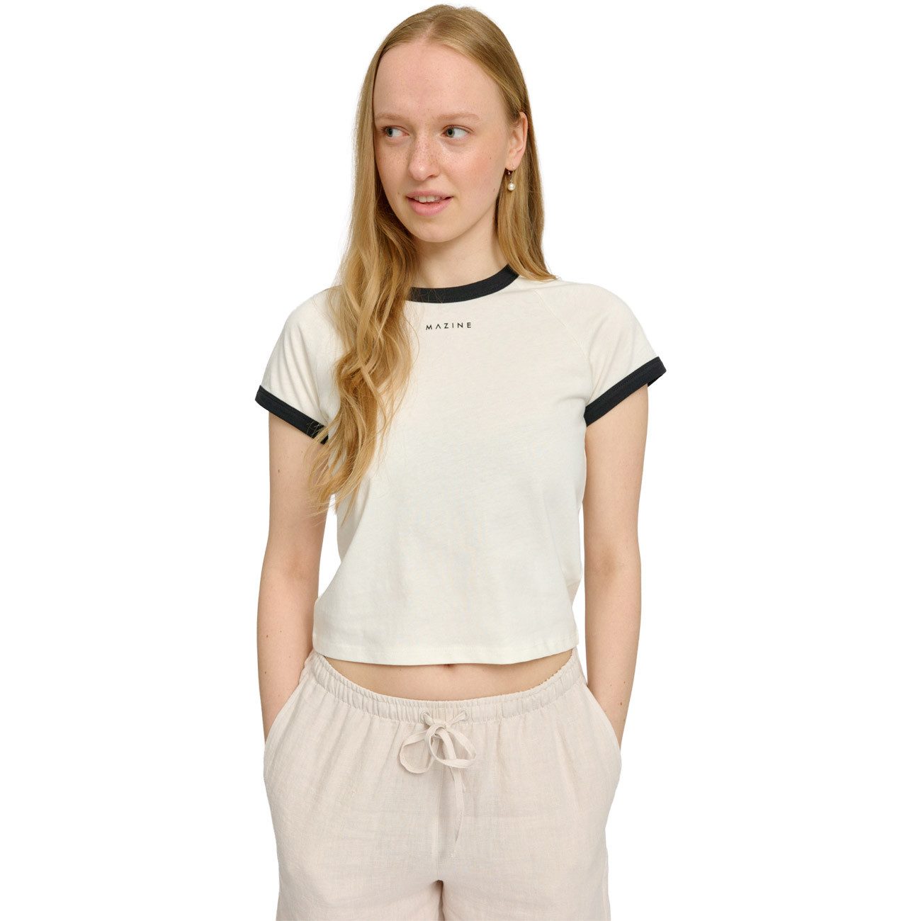 MAZINE T-Shirt Contrast Bindings T-Shirt Contrast Bindings T-Shirt