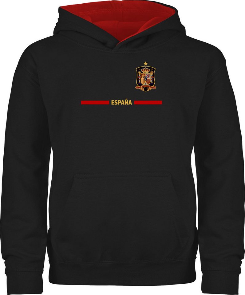 Shirtracer Hoodie Spanisches Trikot Wappen, España mit Stolz, Spanien Fan-Motiv 2026 Fussball WM Fanartikel