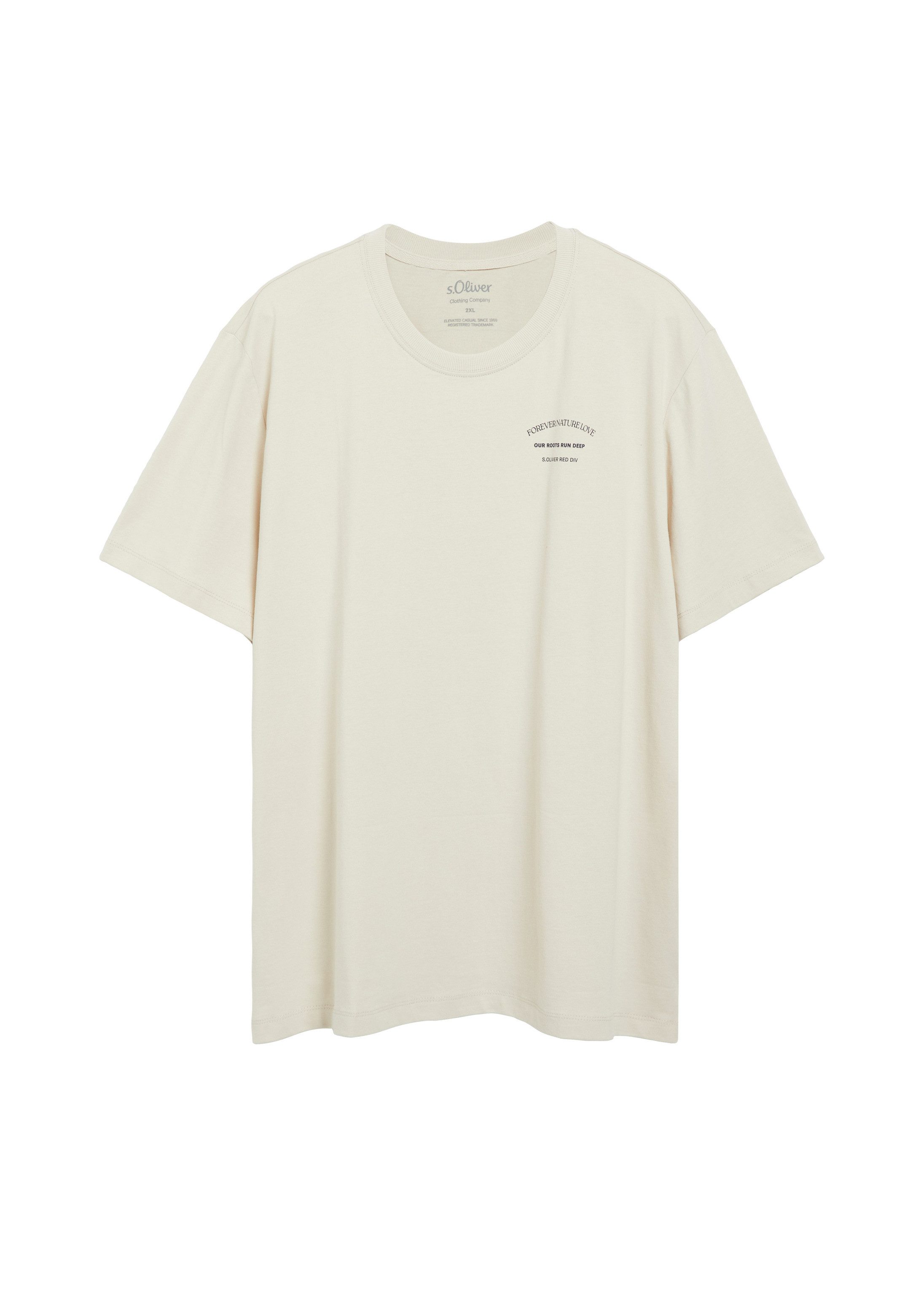 s.Oliver Kurzarmshirt T-Shirt T-Shirt mit Front- und Rückenprint