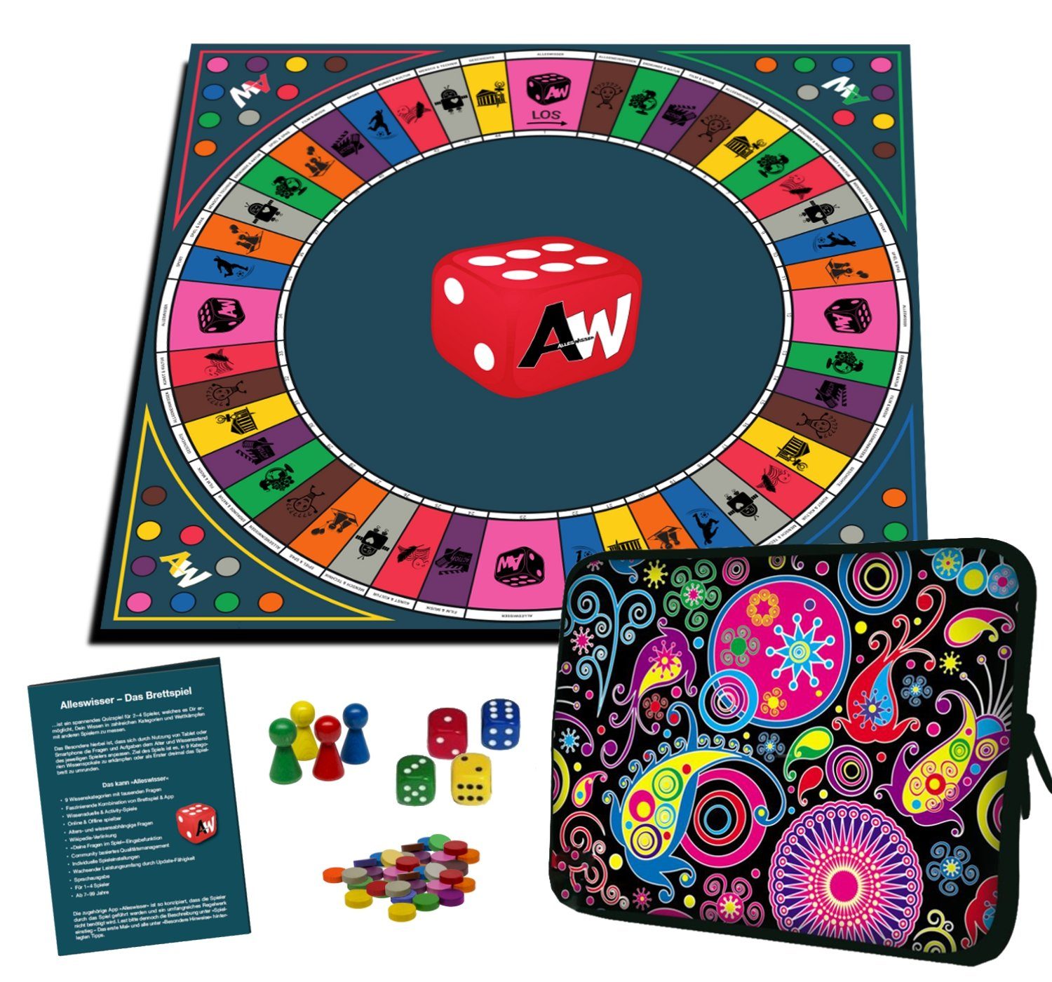 ALLESWISSER Spiel interaktiv Quizspiel, Wissensspiel, Familienspiel mit App, Alleswisser - Das Brettspiel