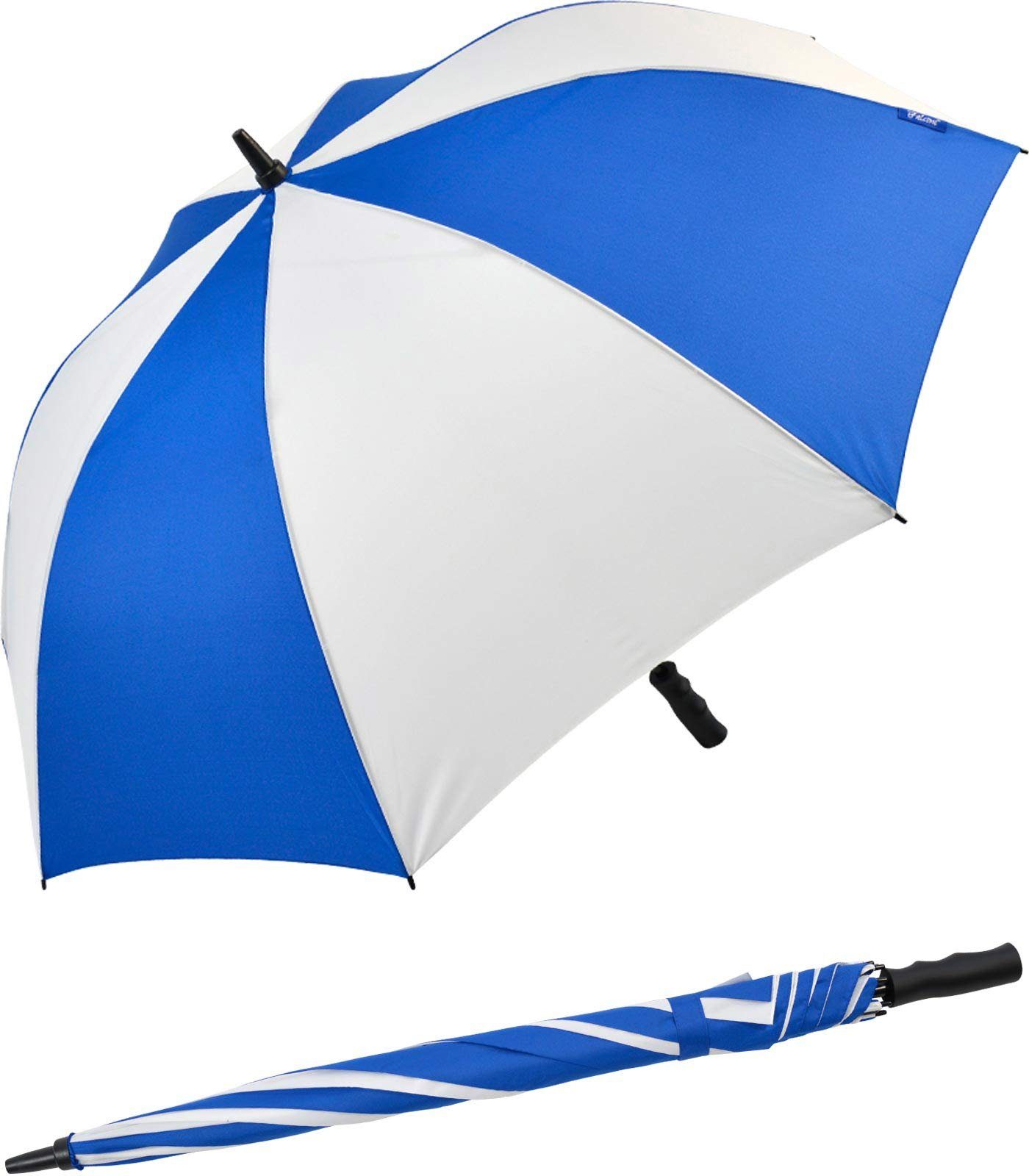 Impliva Stockregenschirm Falcone® XXL Regenschirm Automatik Fiberglas, groß, leicht und zweifarbig