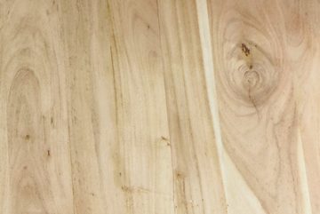 SAM® Baumkantentisch Glarus, Akazienholz, natur- oder nussbaumfarben, Baumkante, Metallbeine