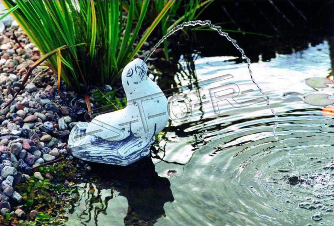 JVmoebel Skulptur Gartenfigur Figur "Fontaine" Teichfigur Statue Steinguss Gartendeko