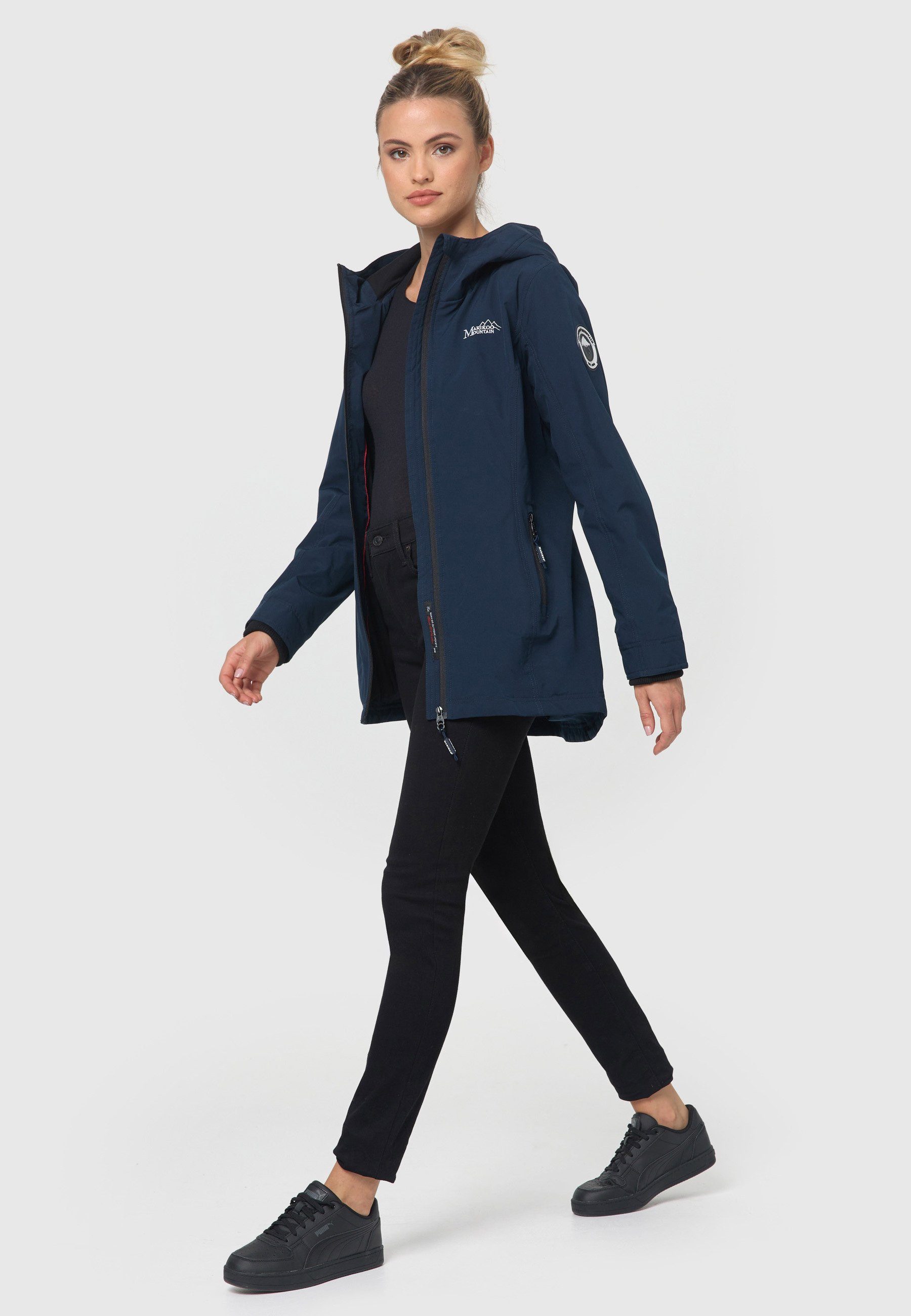 Marikoo Outdoorjacke Honigbeere sportliche Übergangsjacke mit Kapuze